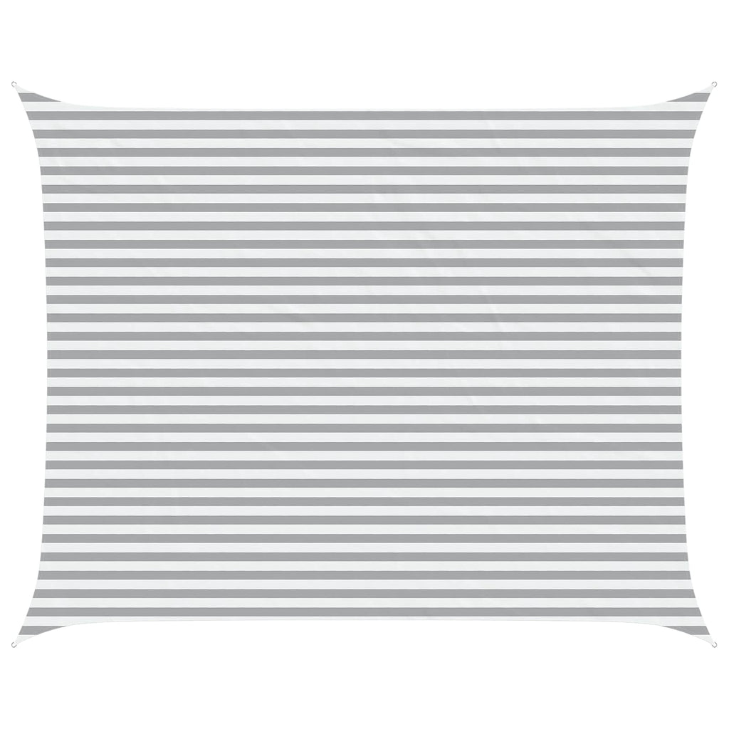 Sonnensegel Hellgrau und Weiß 5 x 4 m 100 % Polyester Oxford