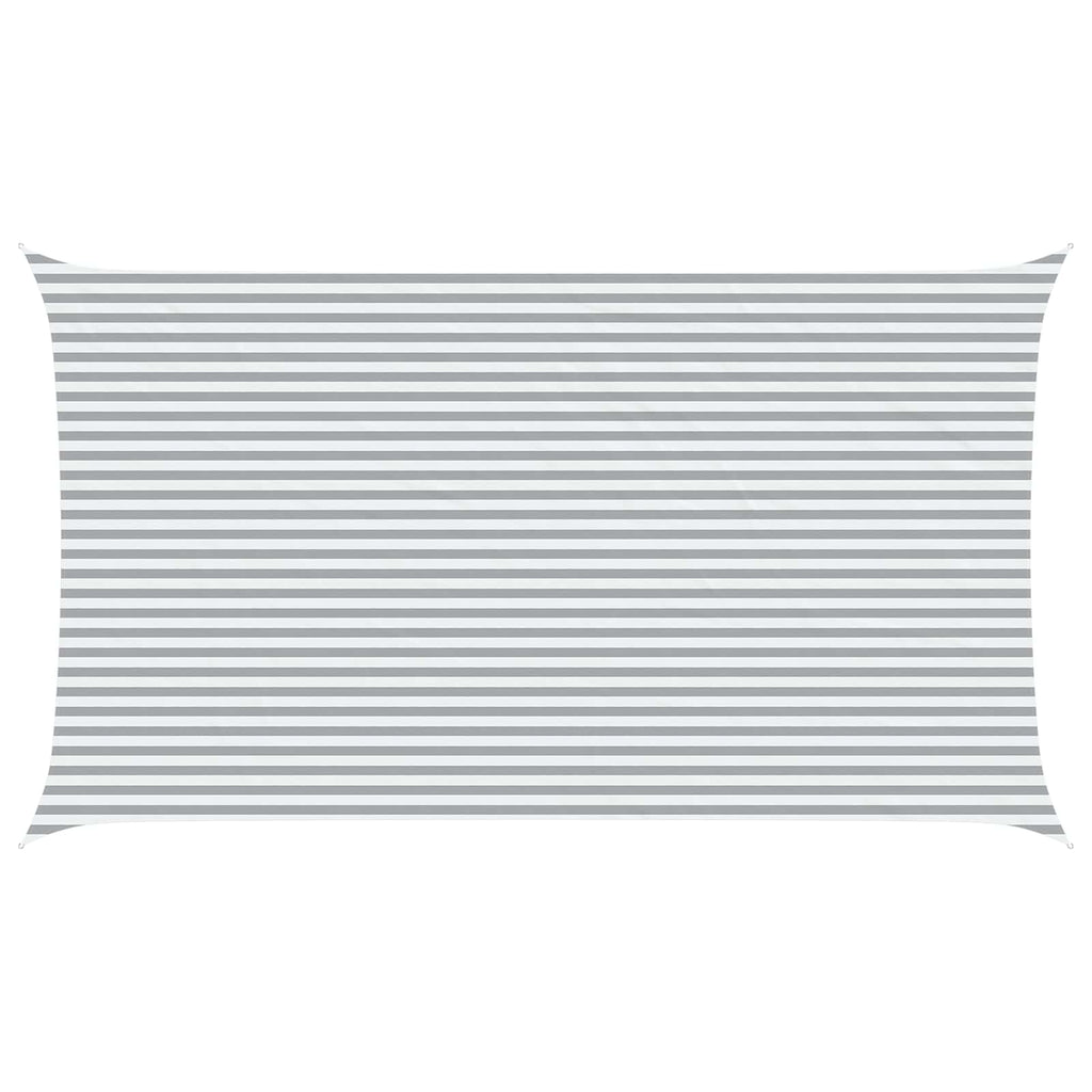 Sonnensegel Hellgrau und Weiß 7 x 4 m 100 % Polyester Oxford