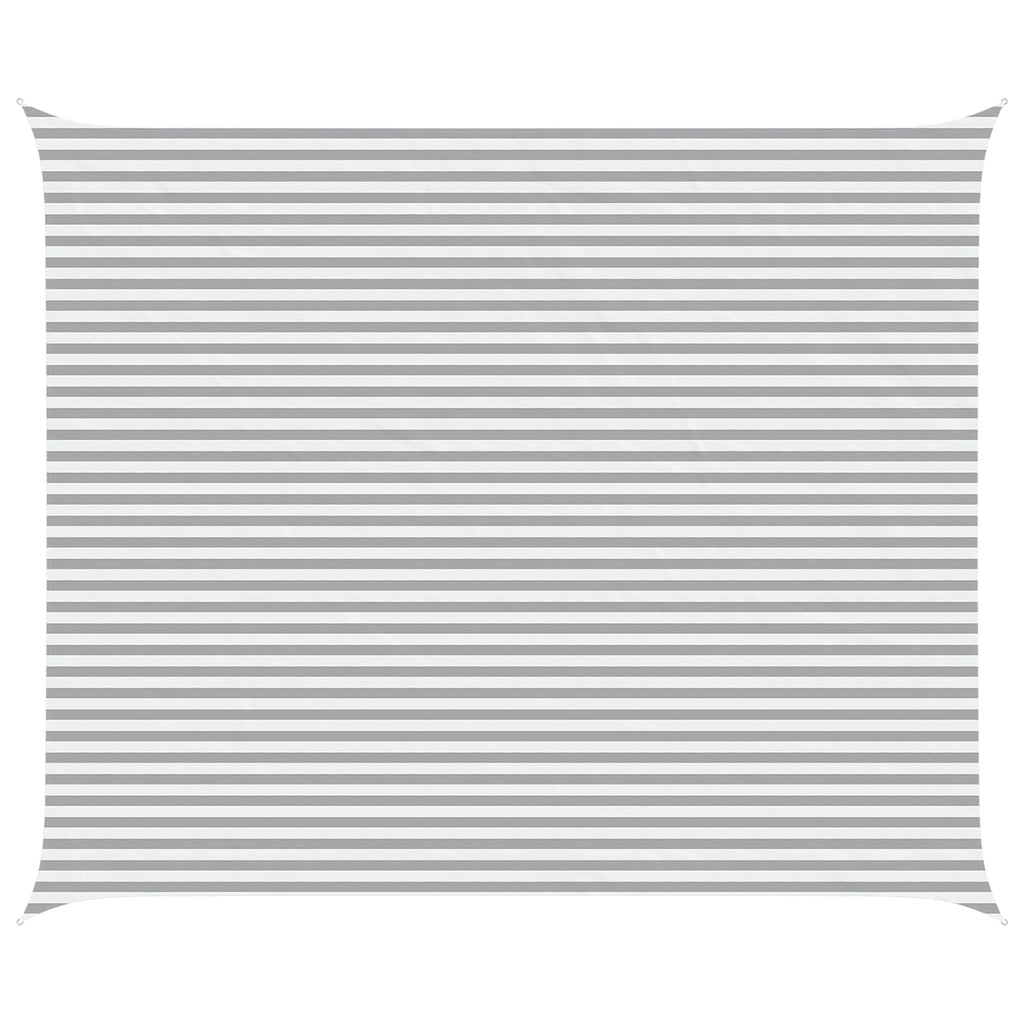 Sonnensegel Hellgrau und Weiß 6 x 5 m 100 % Polyester Oxford