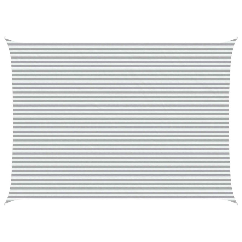 Sonnensegel Hellgrau und Weiß 7 x 5 m 100 % Polyester Oxford