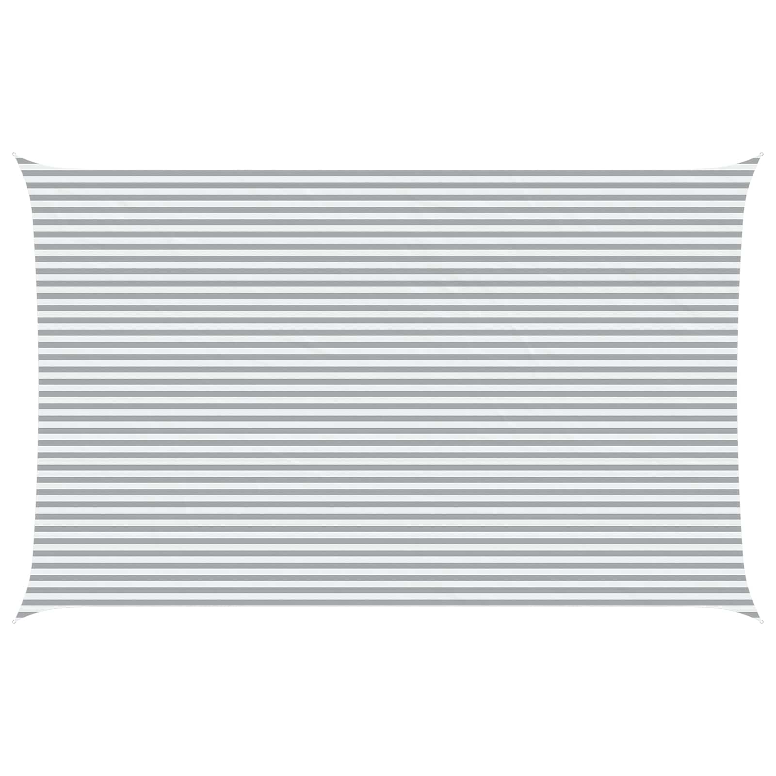 Sonnensegel Hellgrau und Weiß 8 x 5 m 100 % Polyester Oxford