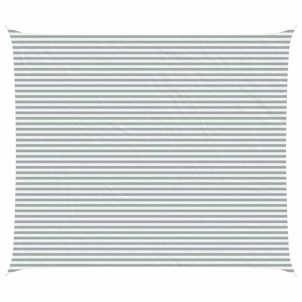 Sonnensegel Hellgrau und Weiß 7 x 6 m 100 % Polyester Oxford