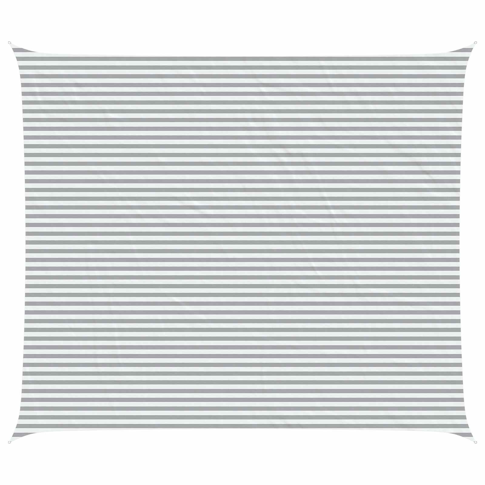 Sonnensegel Hellgrau und Weiß 7 x 6 m 100 % Polyester Oxford