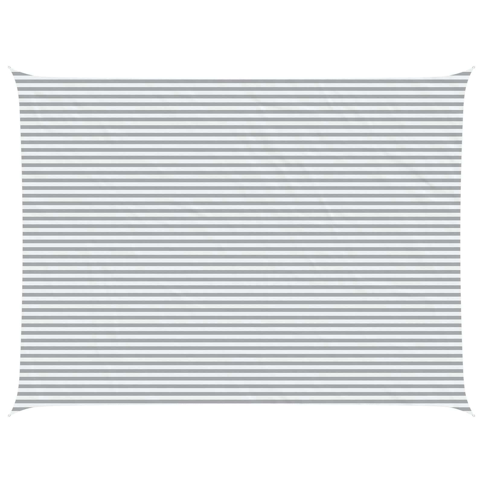 Sonnensegel Hellgrau und Weiß 8 x 6 m 100 % Polyester Oxford