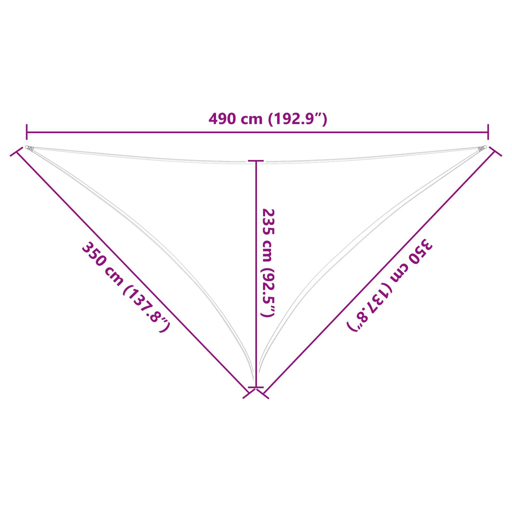 Sonnensegel Gelb und Weiß 3,5 x 3,5 x 4,9 m
