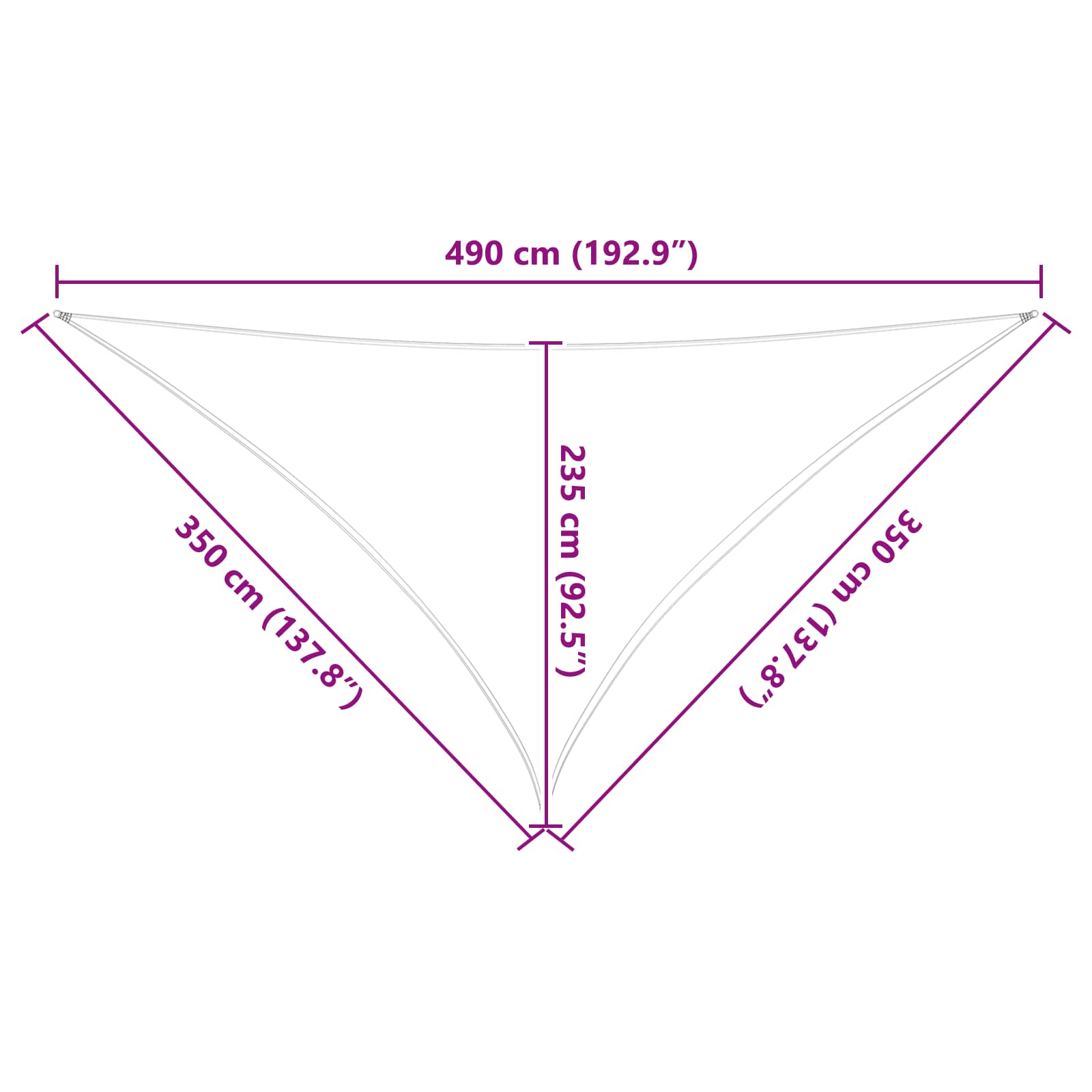 Sonnensegel Gelb und Weiß 3,5 x 3,5 x 4,9 m