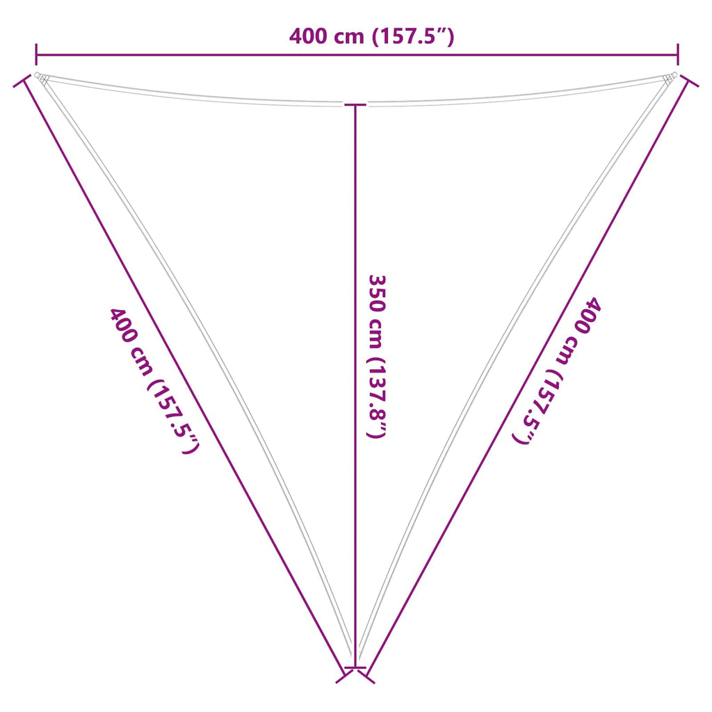 Sonnensegel Gelb und Weiß 4 x 4 x 4 m 100 % Polyester Oxford