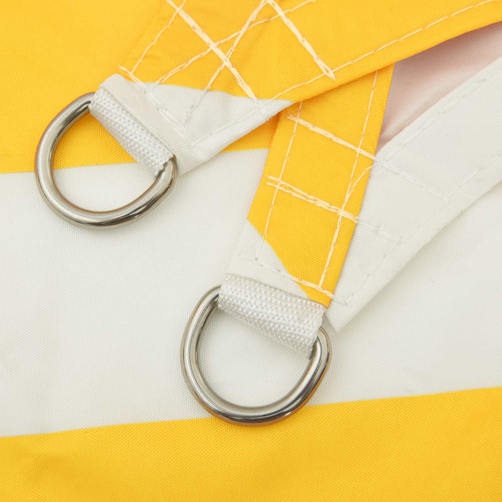 Sonnensegel Gelb und Weiß 6 x 6 x 6 m 100 % Polyester Oxford