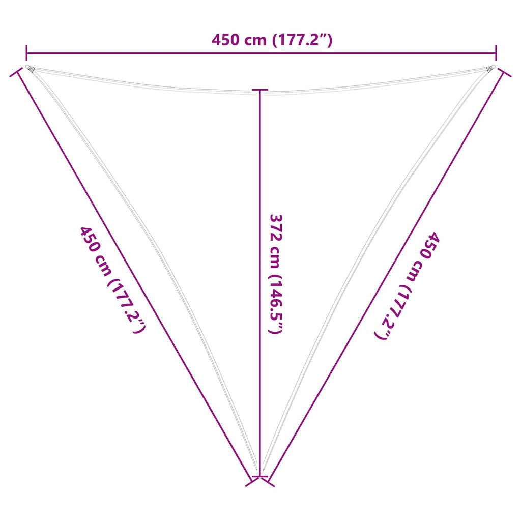 Sonnensegel Blau und Weiß 4,5 x 4,5 x 4,5 m