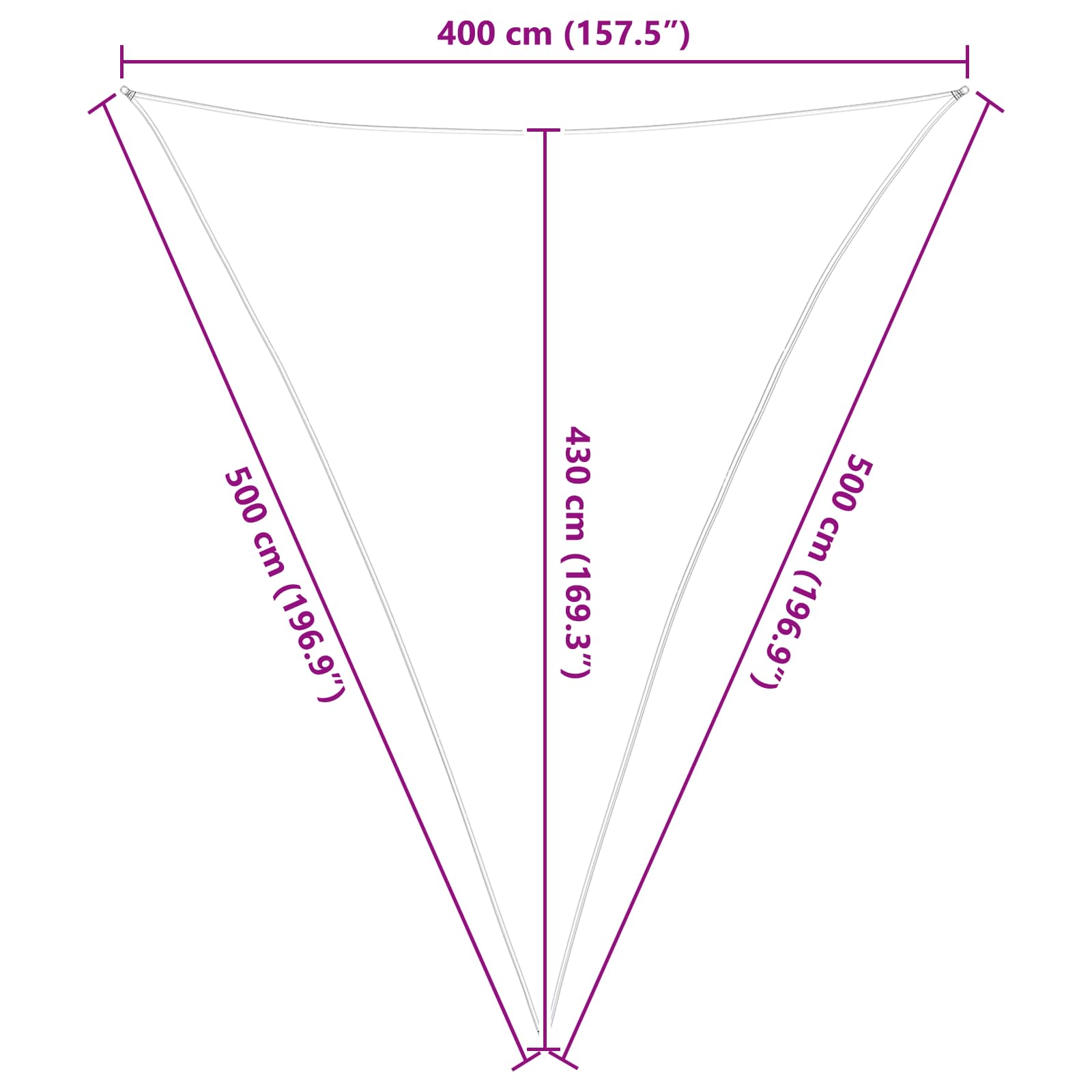 Sonnensegel Blau und Weiß 4 x 5 x 5 m 100 % Polyester Oxford