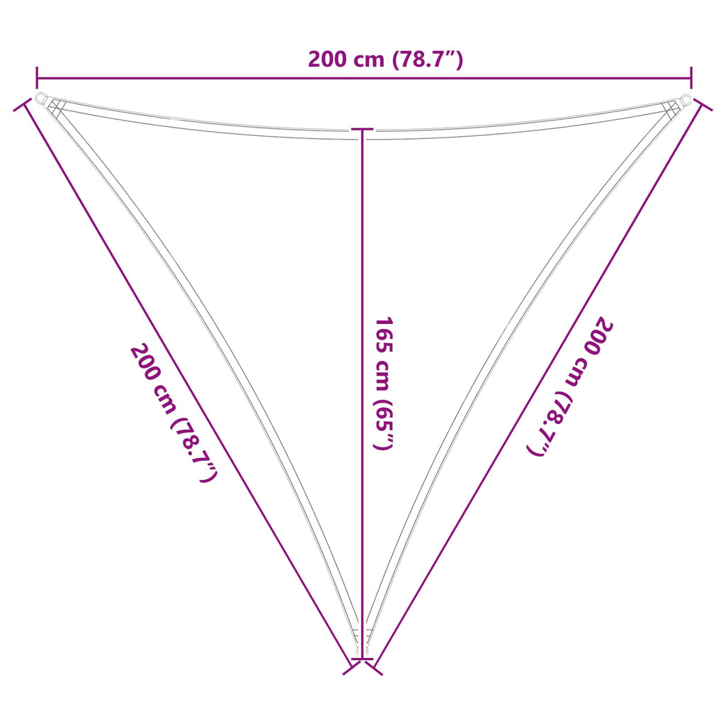 Sonnensegel Hellgrau und Weiß 2 x 2 x 2 m
