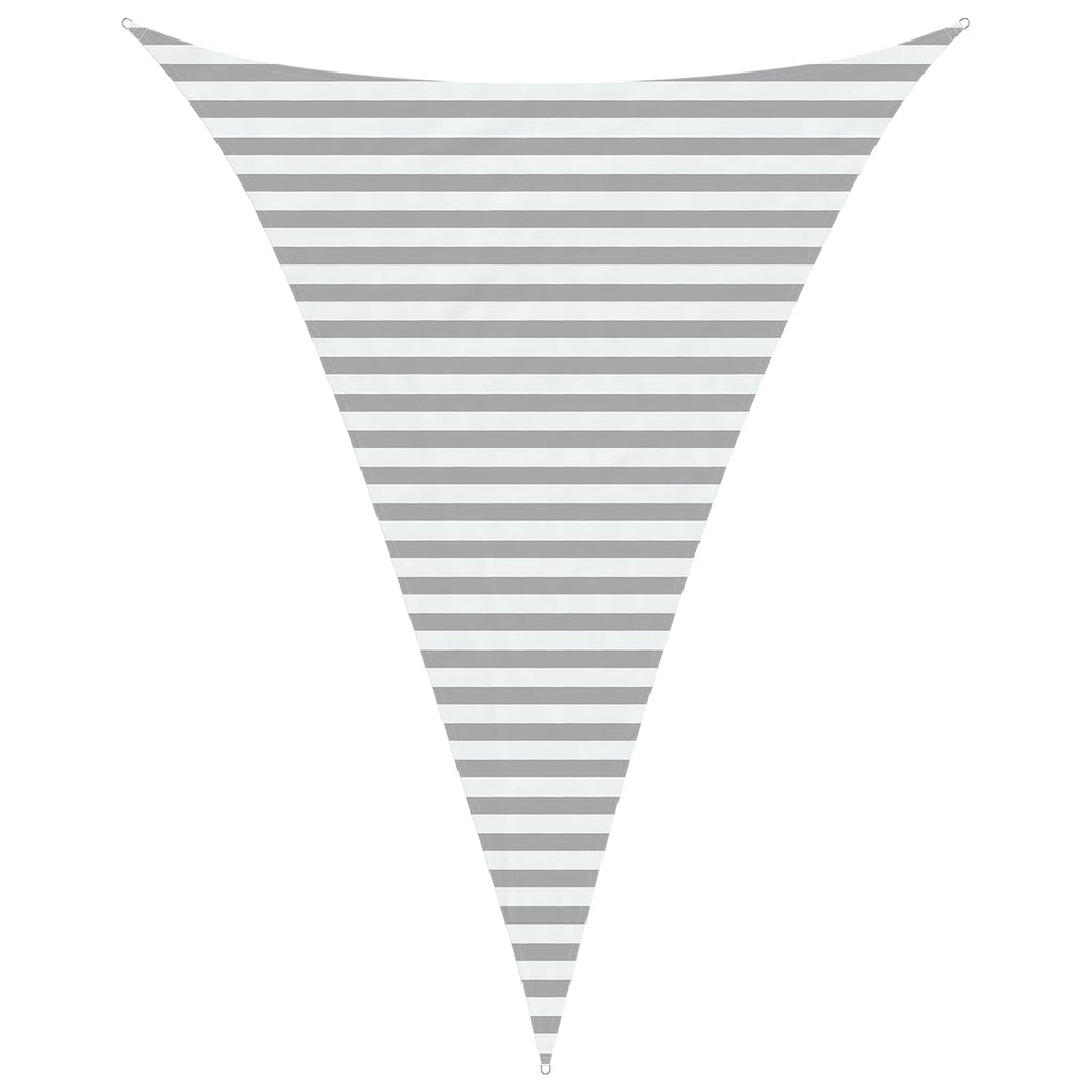 Sonnensegel Hellgrau und Weiß 3 x 4 x 4 m