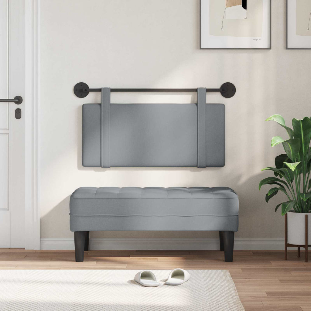 Hängendes Kopfteil Hellgrau Stoff