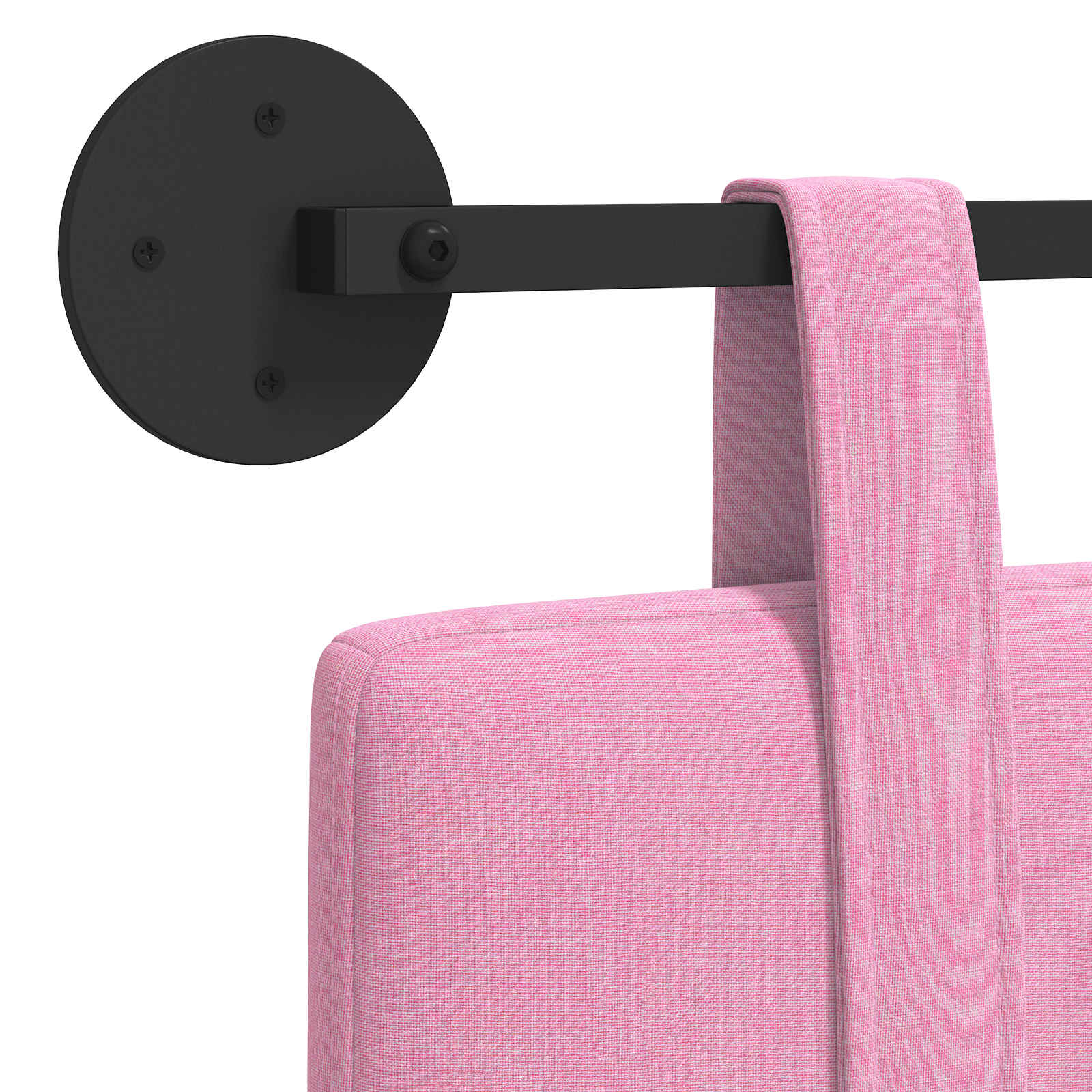 Hängendes Kopfteil Rosa Stoff