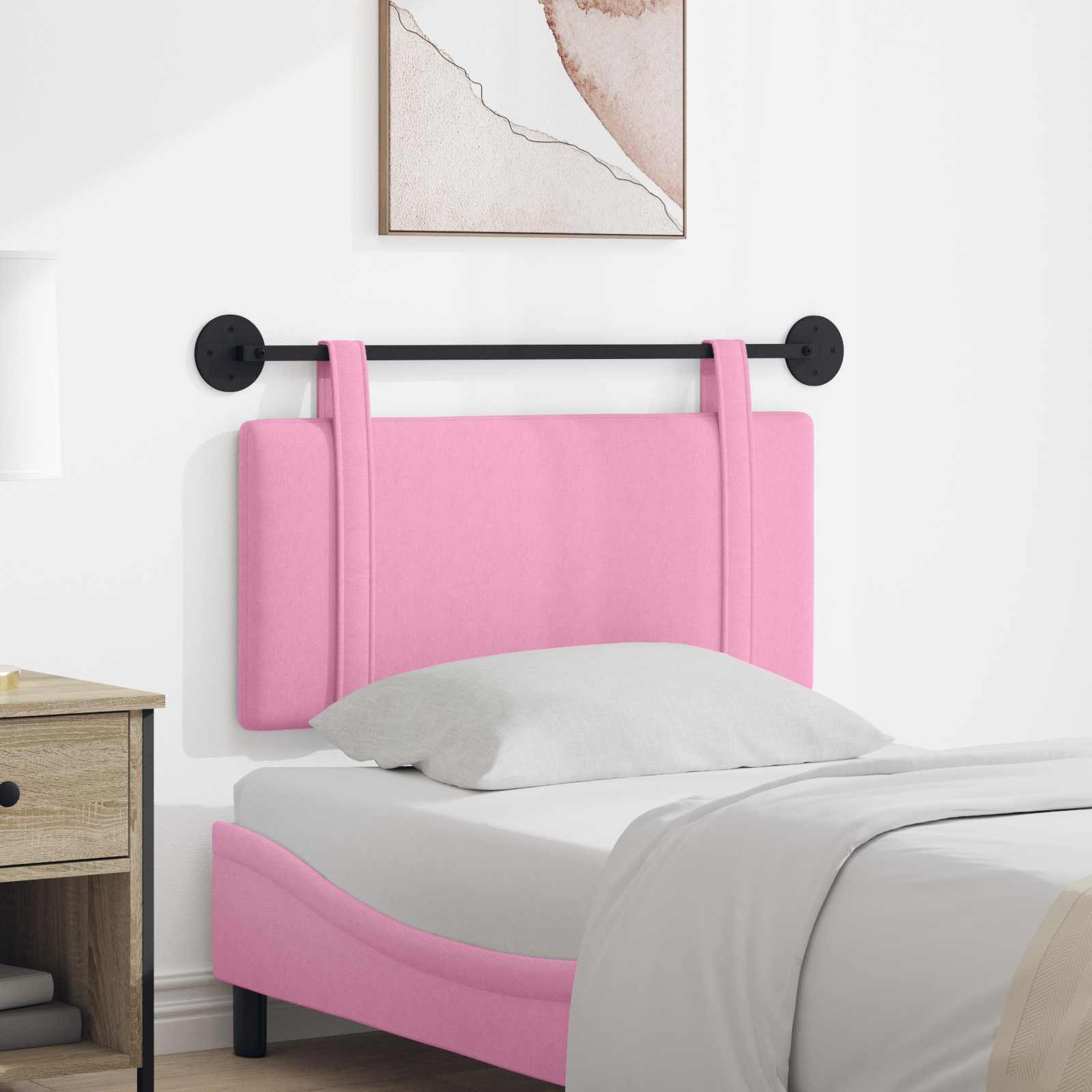 Hängendes Kopfteil Rosa Stoff