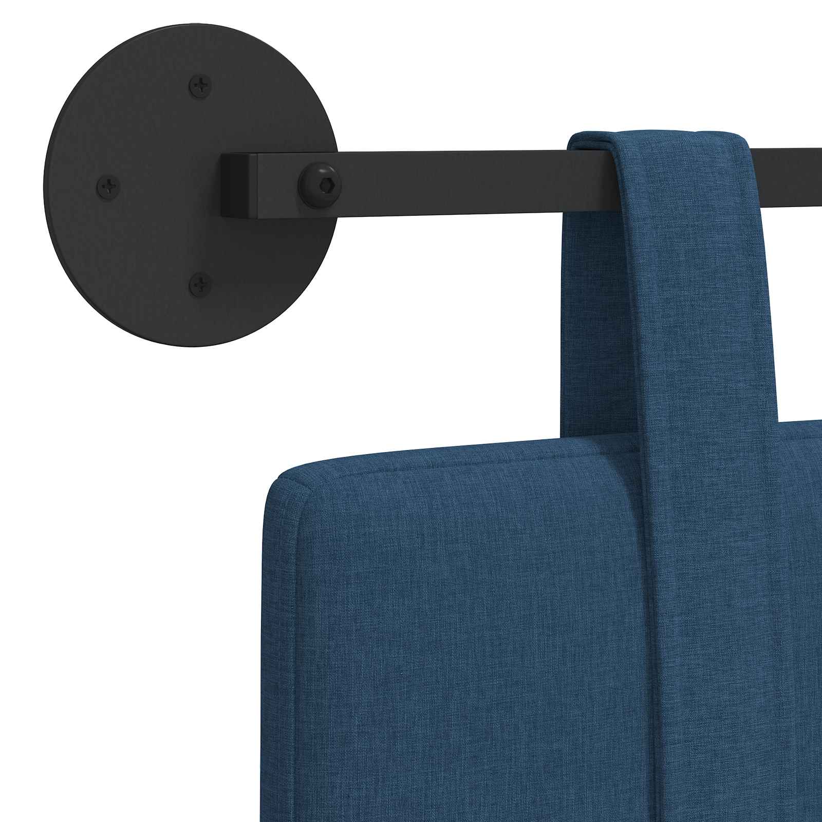 Hängendes Kopfteil Blau Stoff