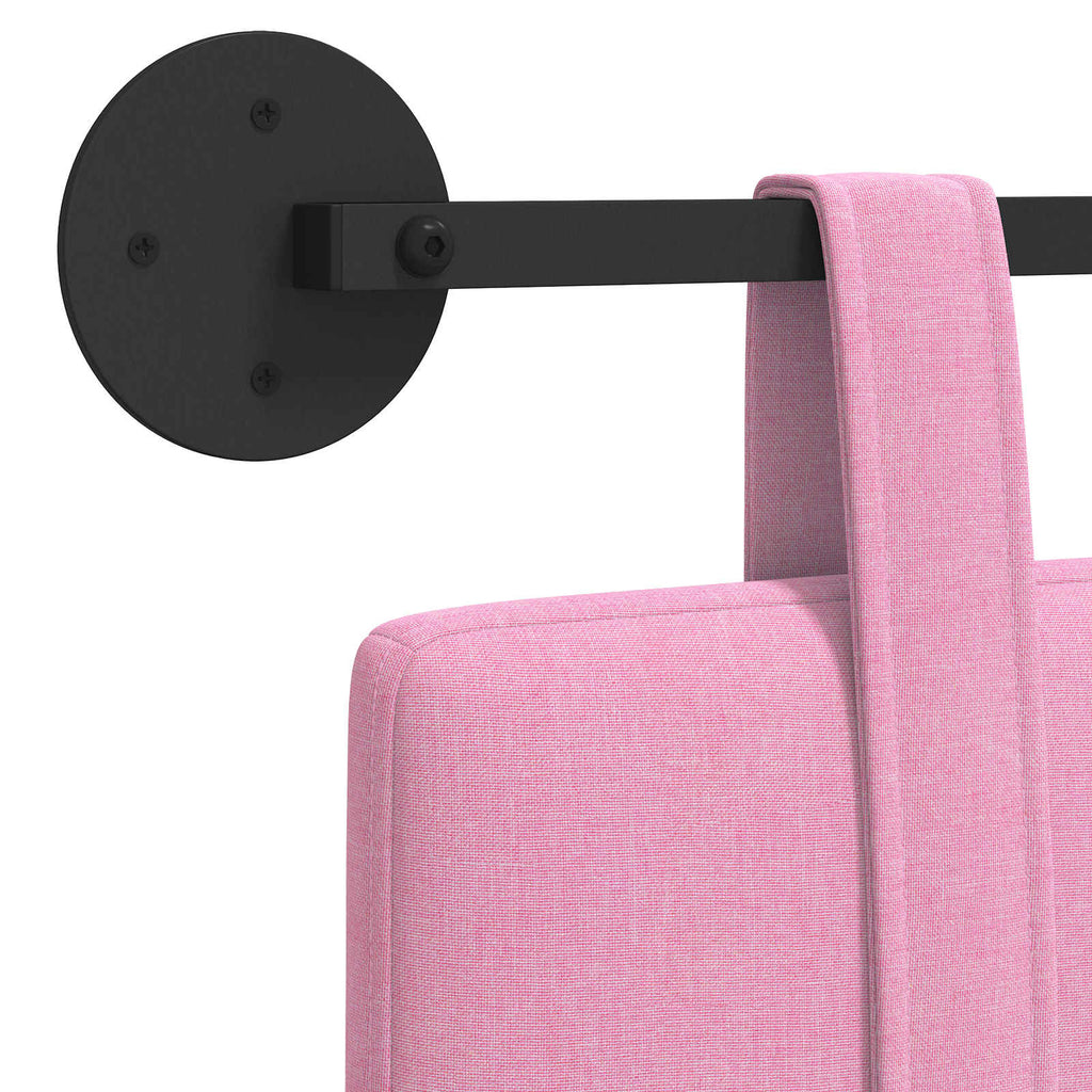 Hängendes Kopfteil Rosa Stoff
