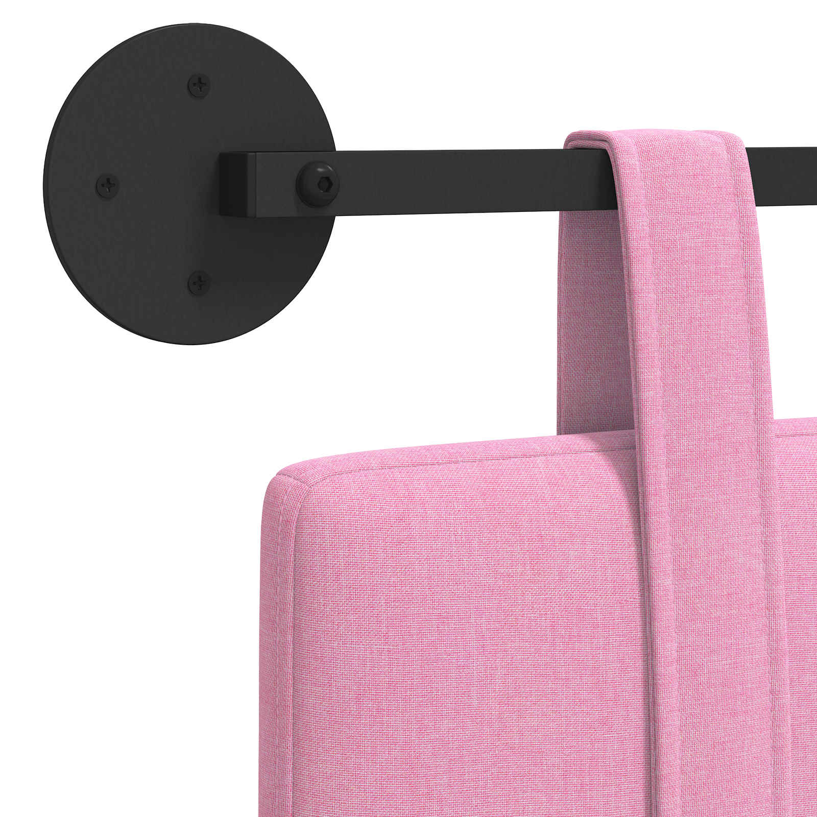Hängendes Kopfteil Rosa Stoff