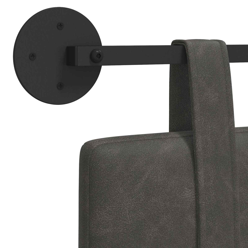 Hängendes Kopfteil Schwarz Antikes PU