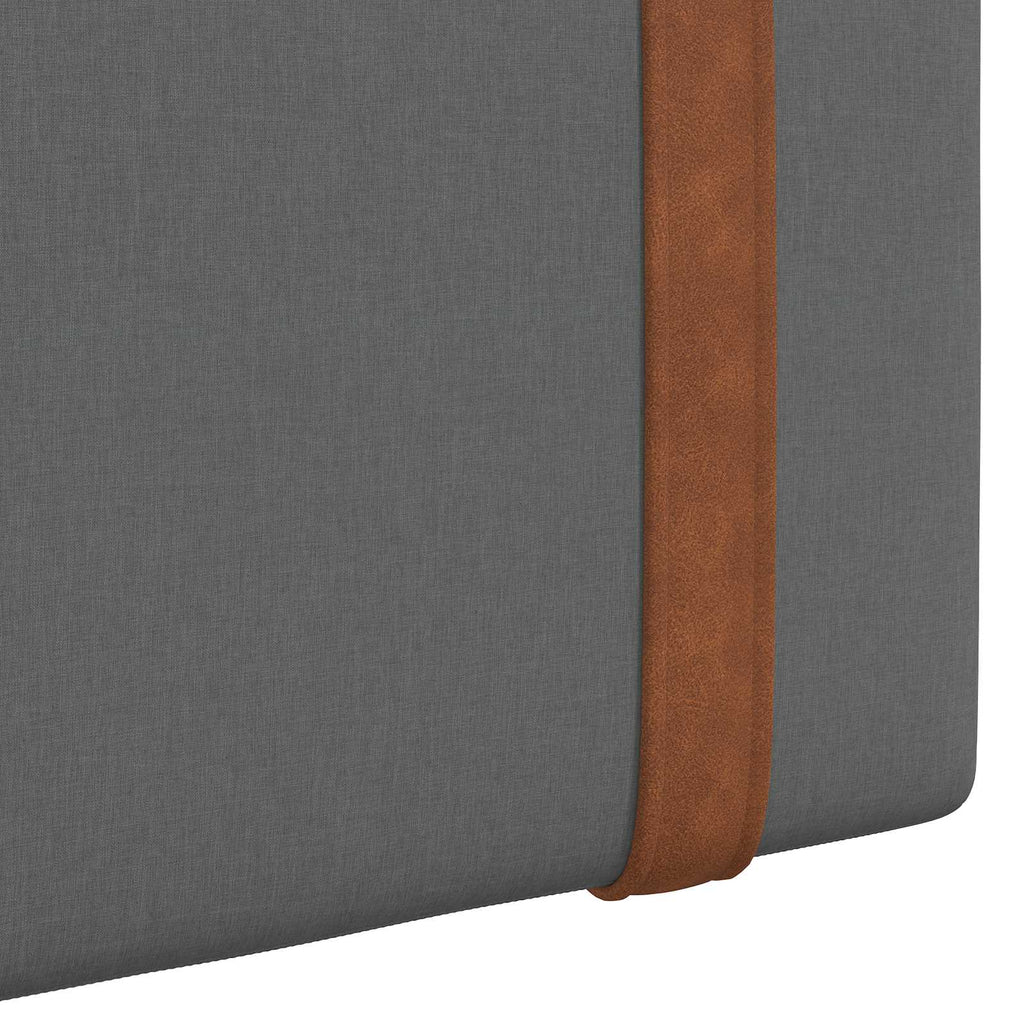 Hängevorderseite Uni Dunkelgrau 130 x 55 x 5 cm Antikes PU