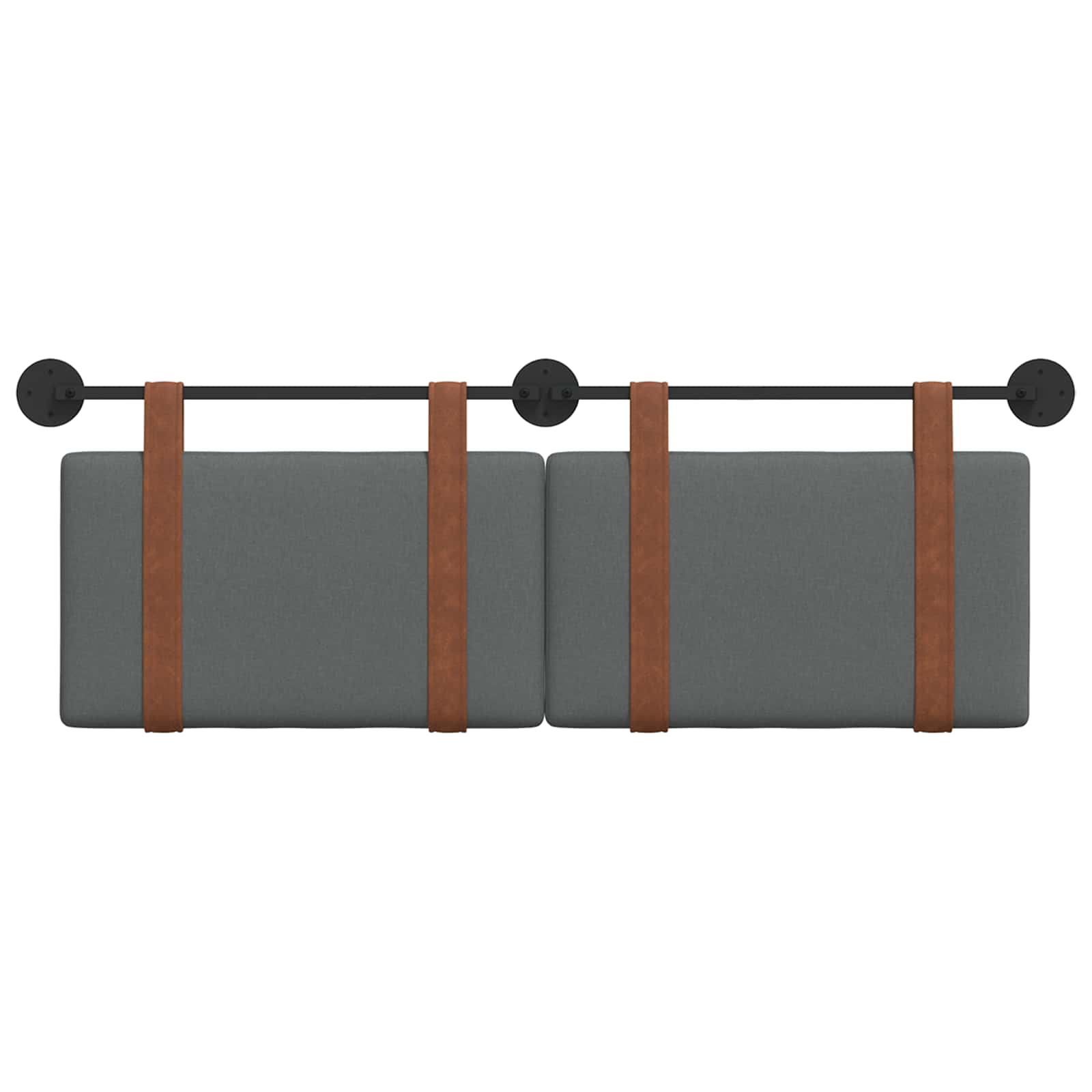 Hängevorderseite Uni Dunkelgrau 130 x 55 x 5 cm Antikes PU