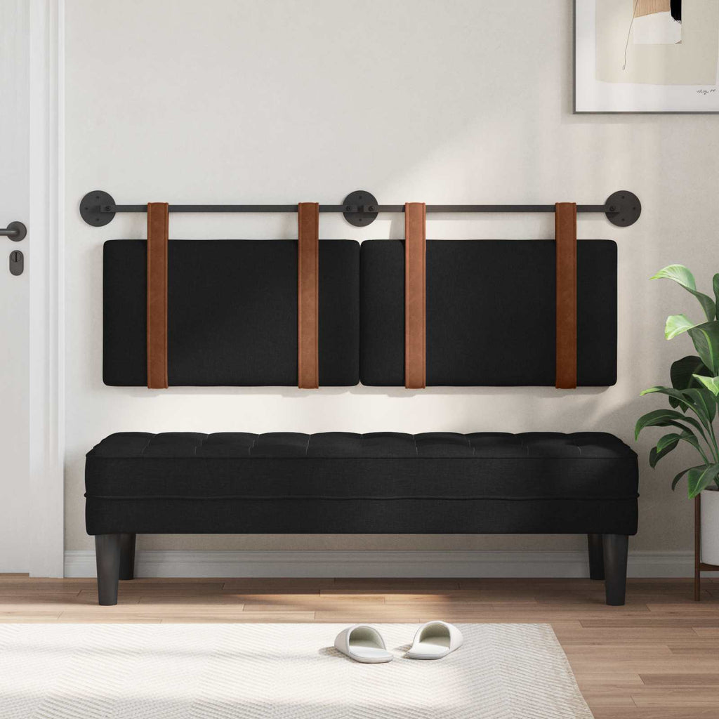 Hängevorderseite Uni Schwarz 130 x 55 x 5 cm Antikes PU