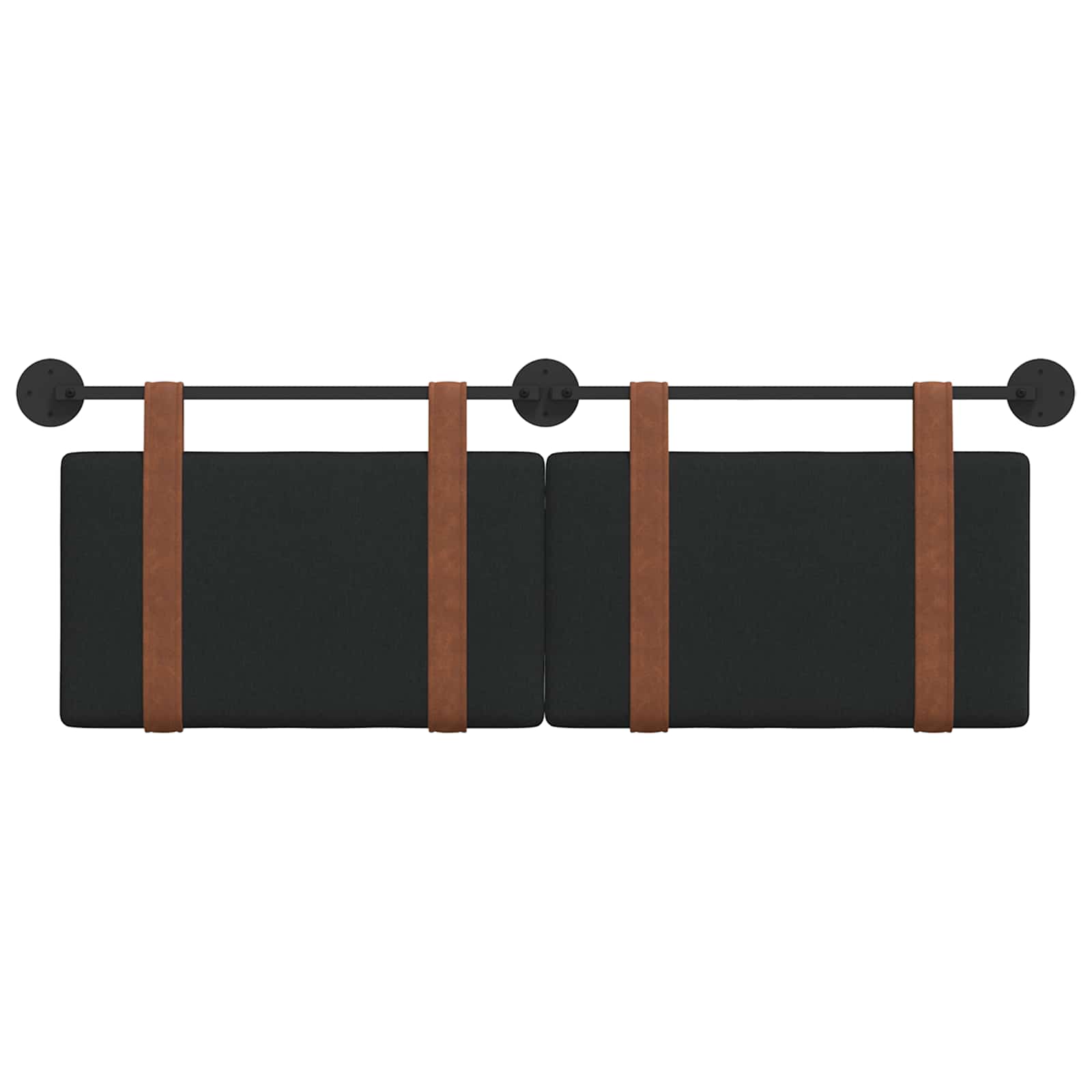 Hängevorderseite Uni Schwarz 130 x 55 x 5 cm Antikes PU
