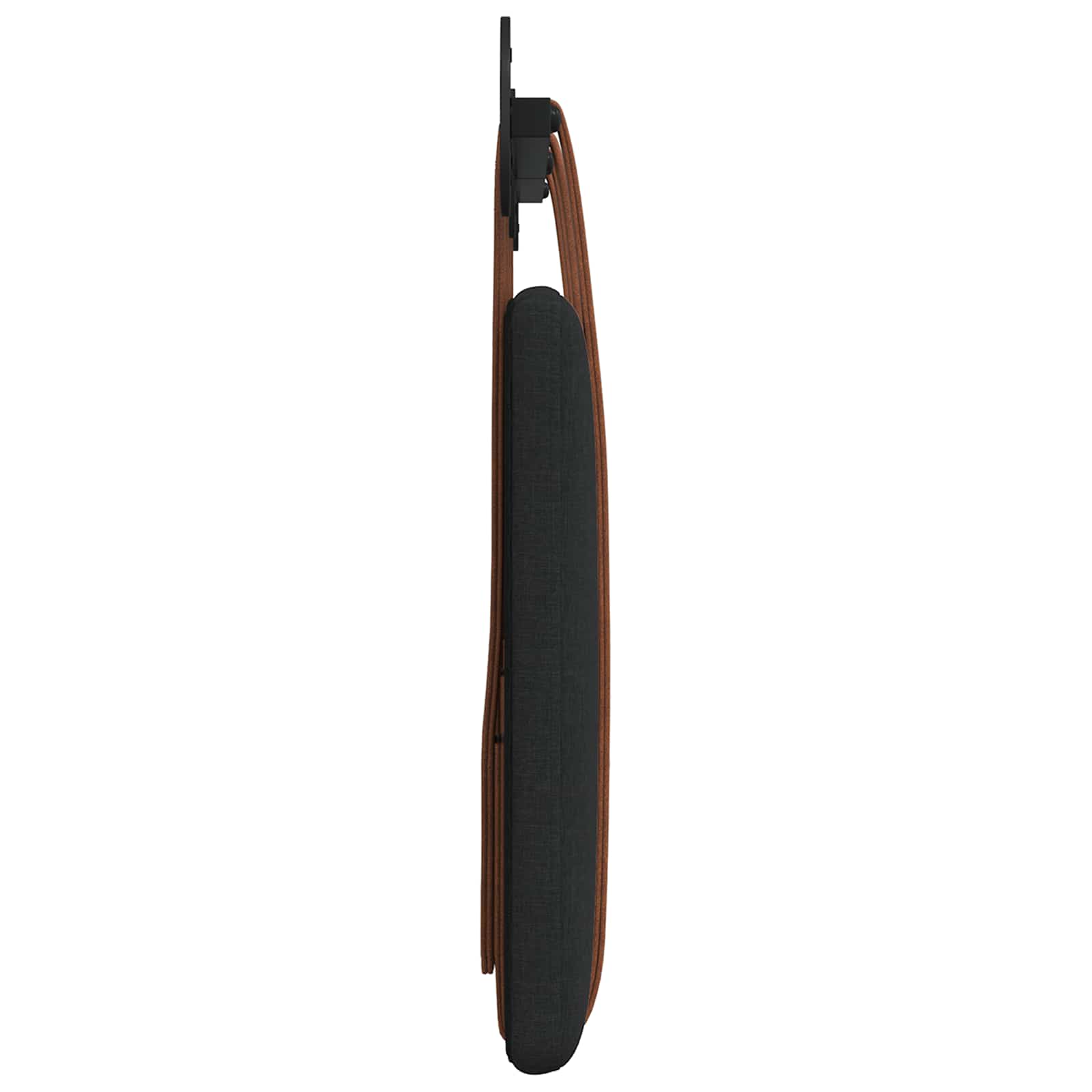 Hängevorderseite Uni Schwarz 130 x 55 x 5 cm Antikes PU