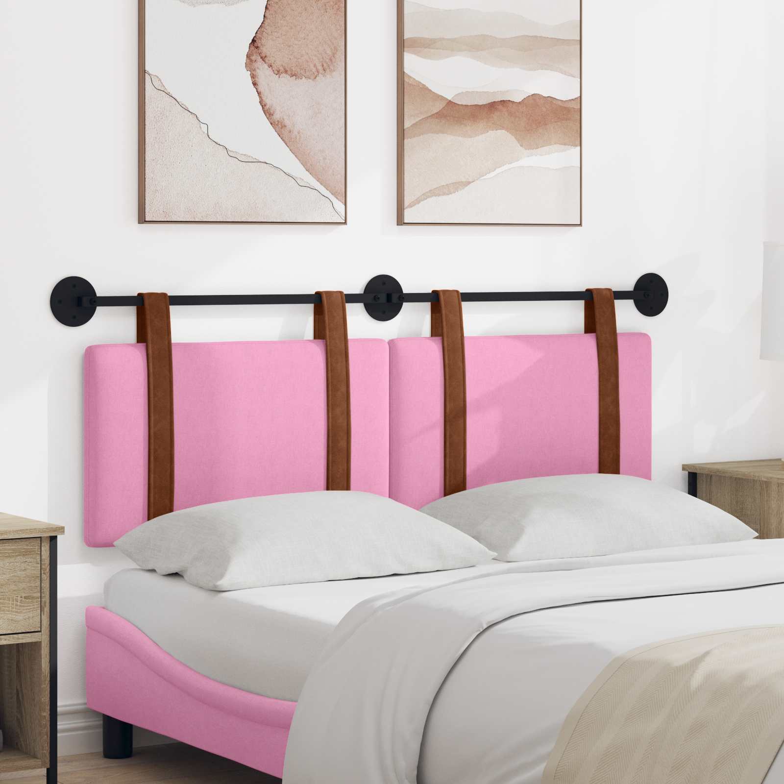 Hängendes Kopfteil Rosa Antikes PU