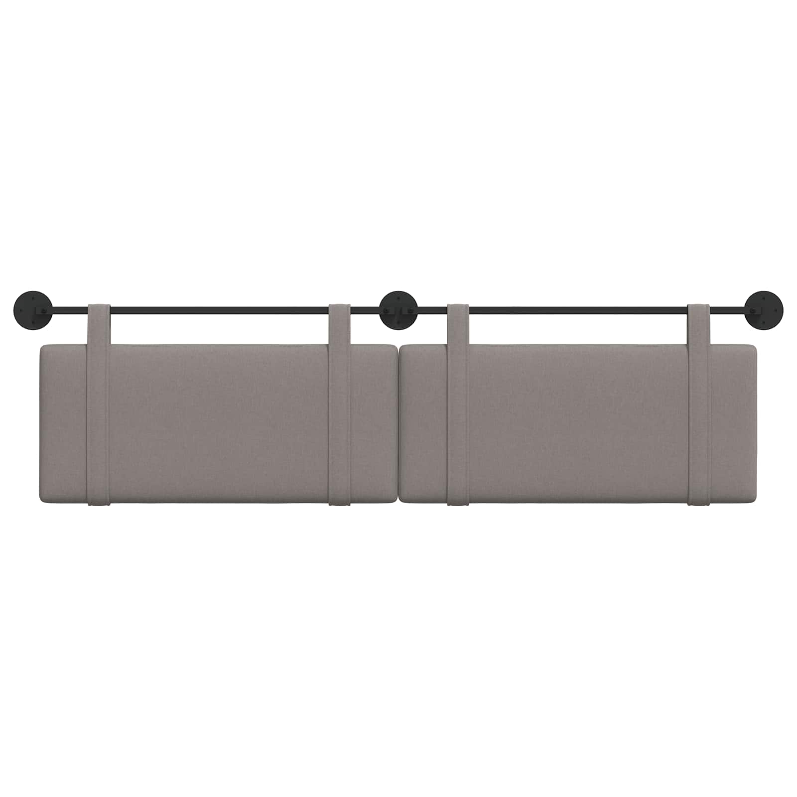 Hängendes Kopfteil Taupe Stoff