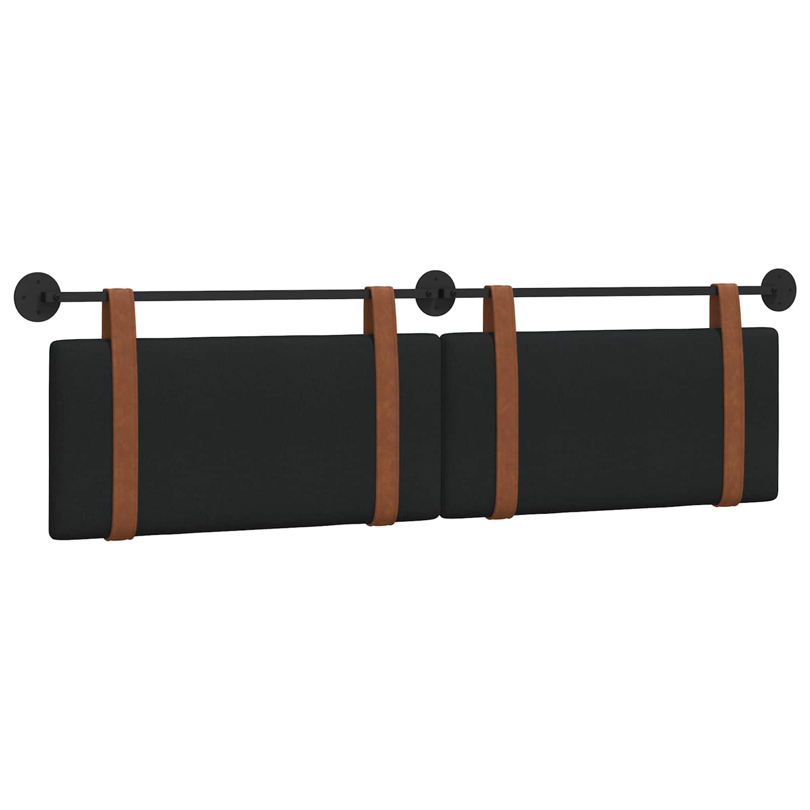 Hängevorderseite Uni Schwarz 190 x 55 x 5 cm Antikes PU
