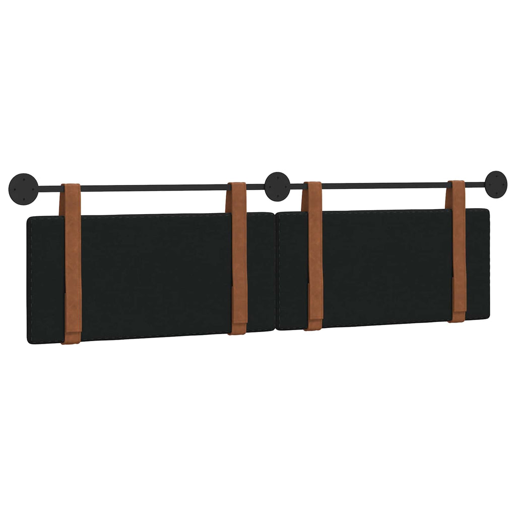 Hängevorderseite Uni Schwarz 190 x 55 x 5 cm Antikes PU
