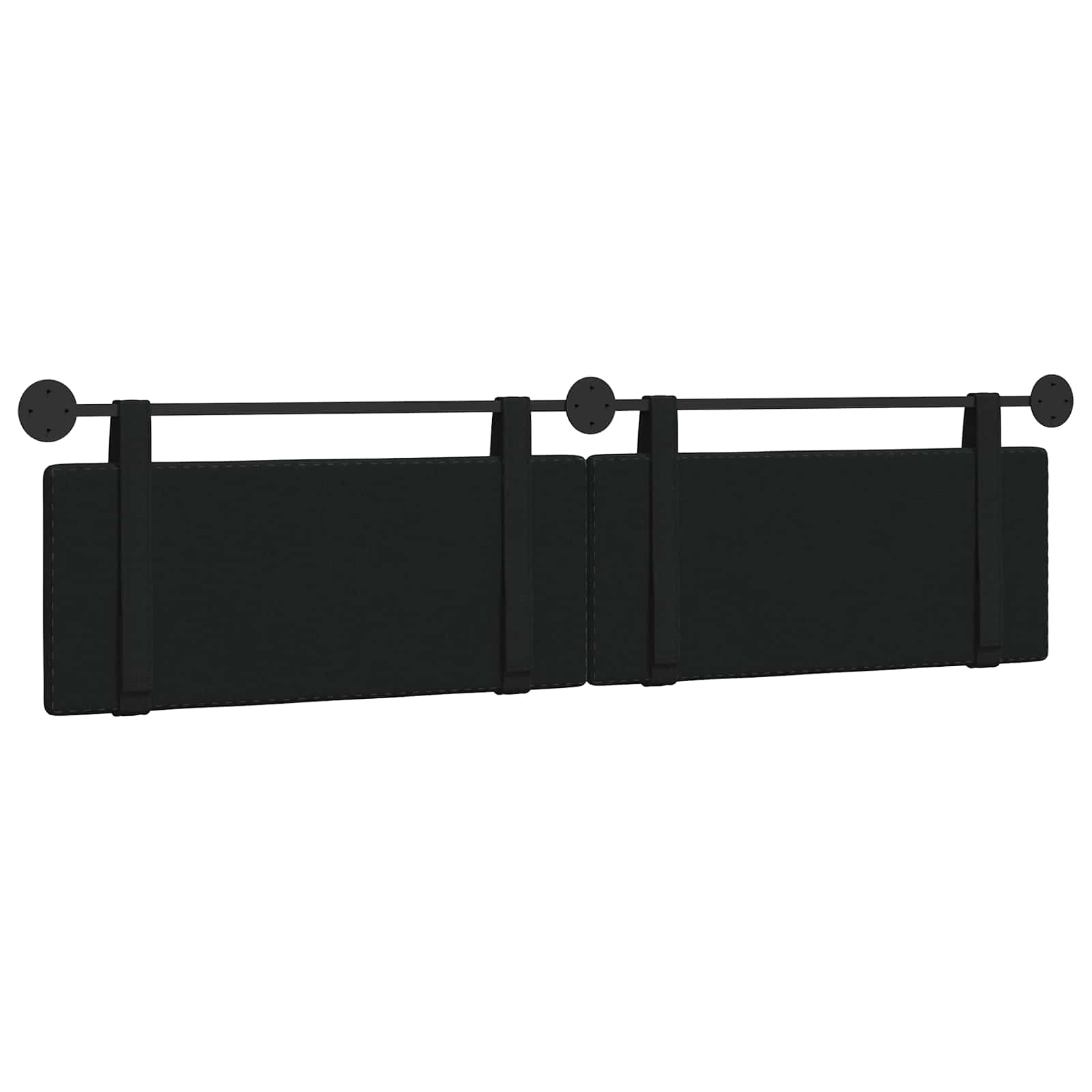 Hängendes Kopfteil Schwarz Stoff