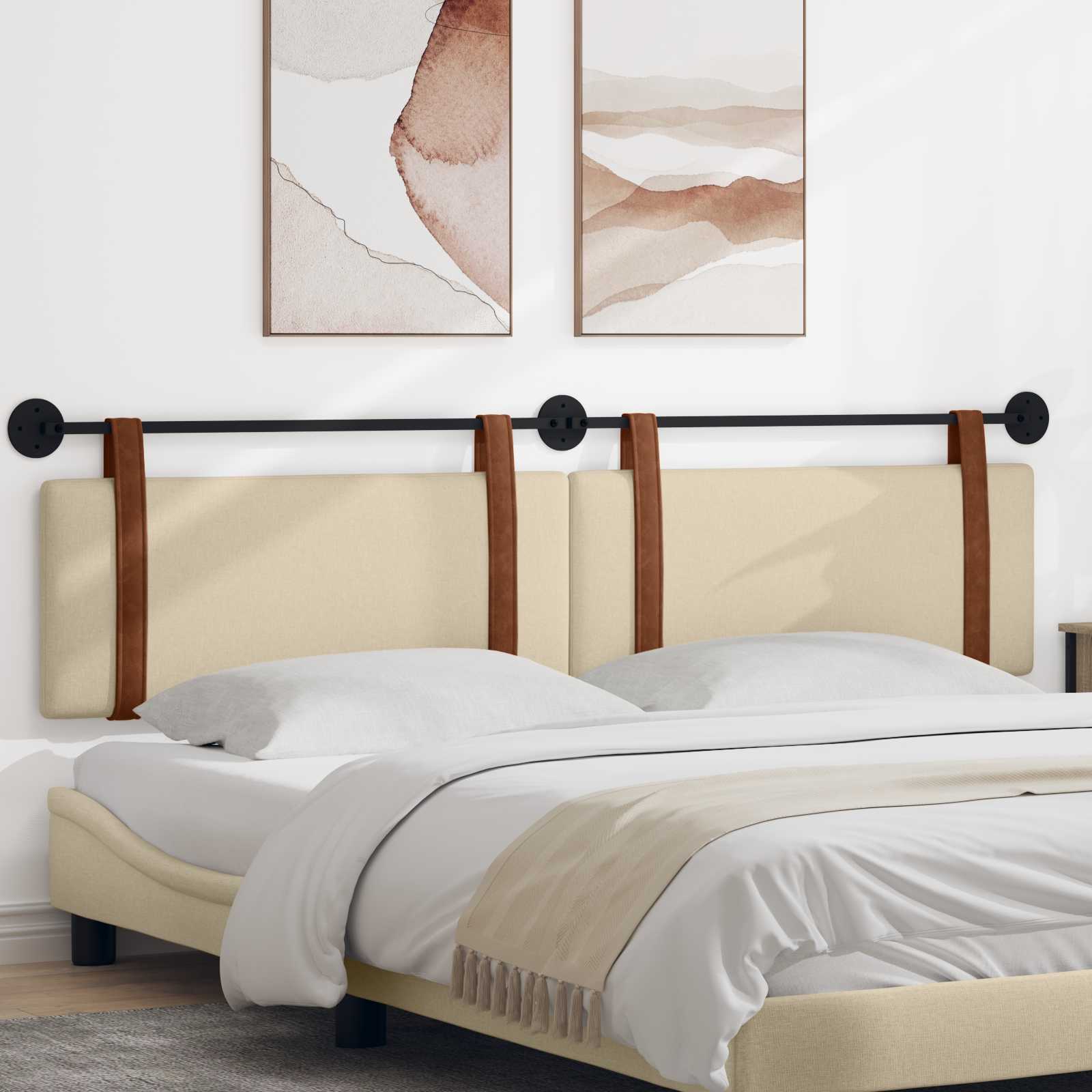Hängendes Kopfteil Creme Antikes PU
