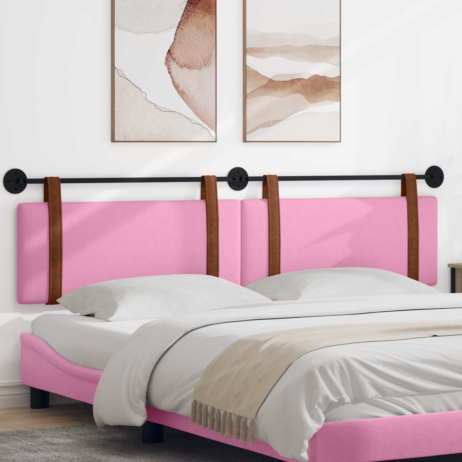 Hängendes Kopfteil Rosa Antikes PU