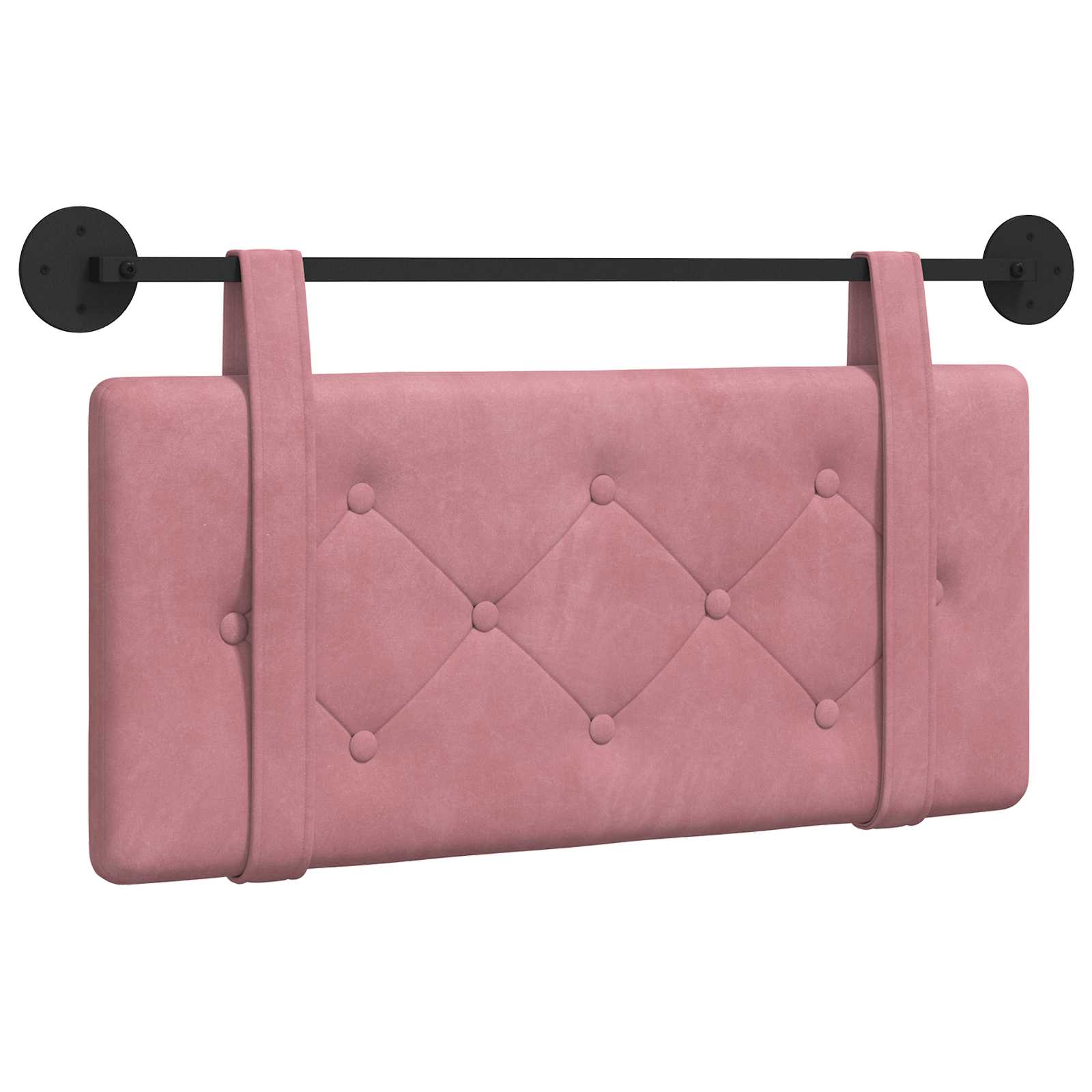 Hängendes Kopfteil Rosa Samt