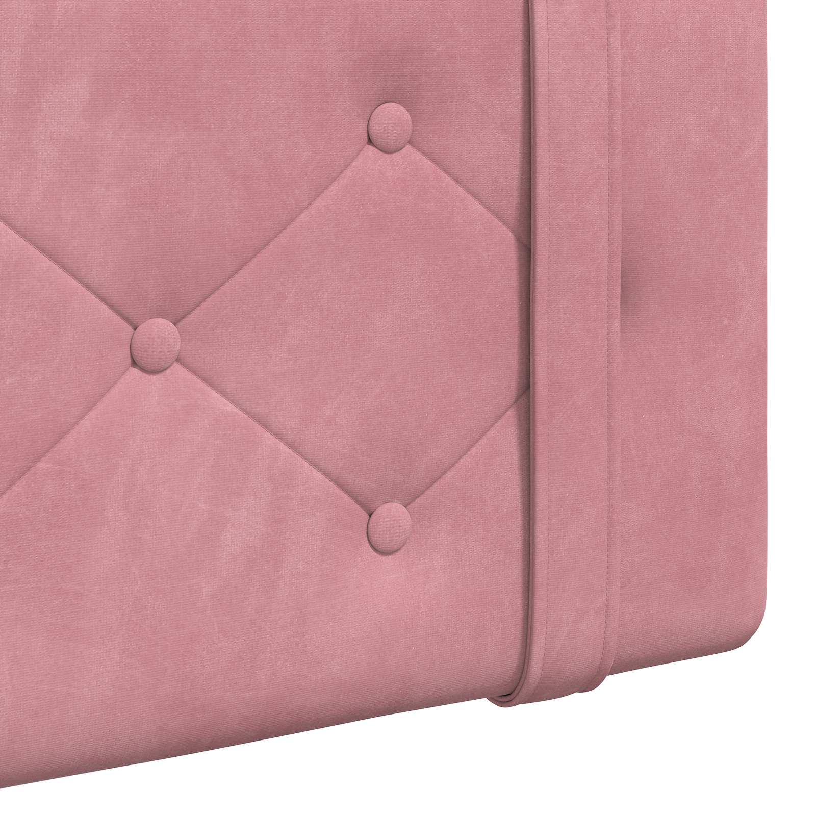 Hängendes Kopfteil Rosa Samt