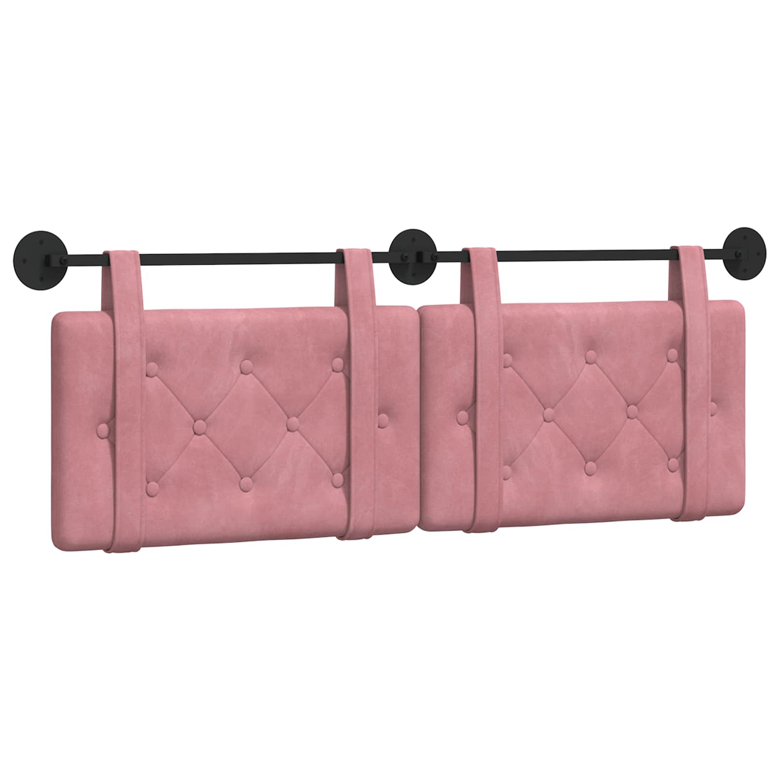Hängendes Kopfteil Rosa Samt