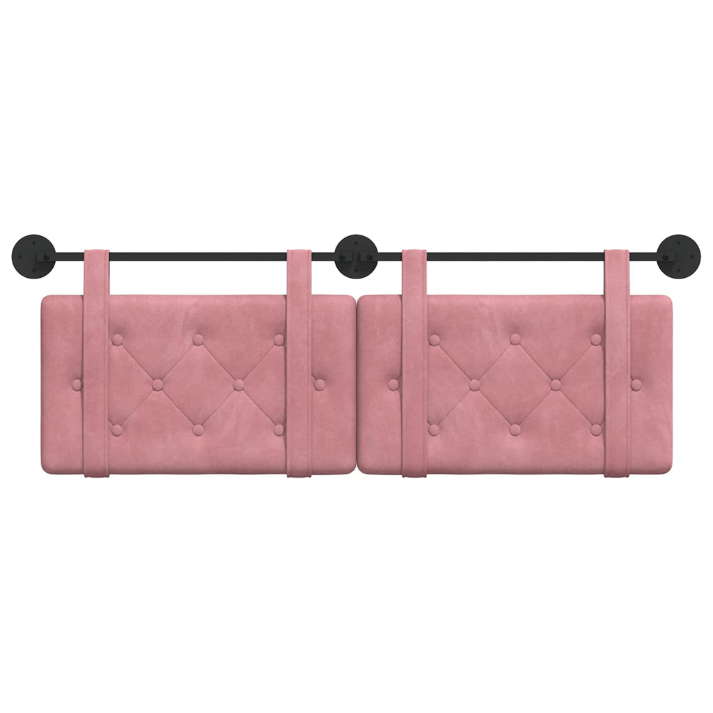 Hängendes Kopfteil Rosa Samt