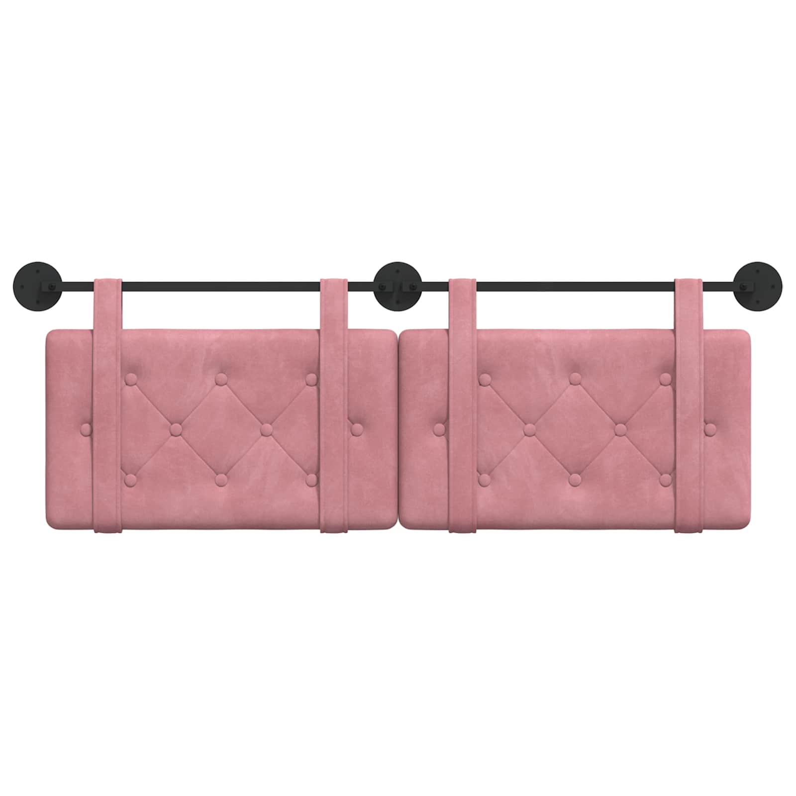 Hängendes Kopfteil Rosa Samt