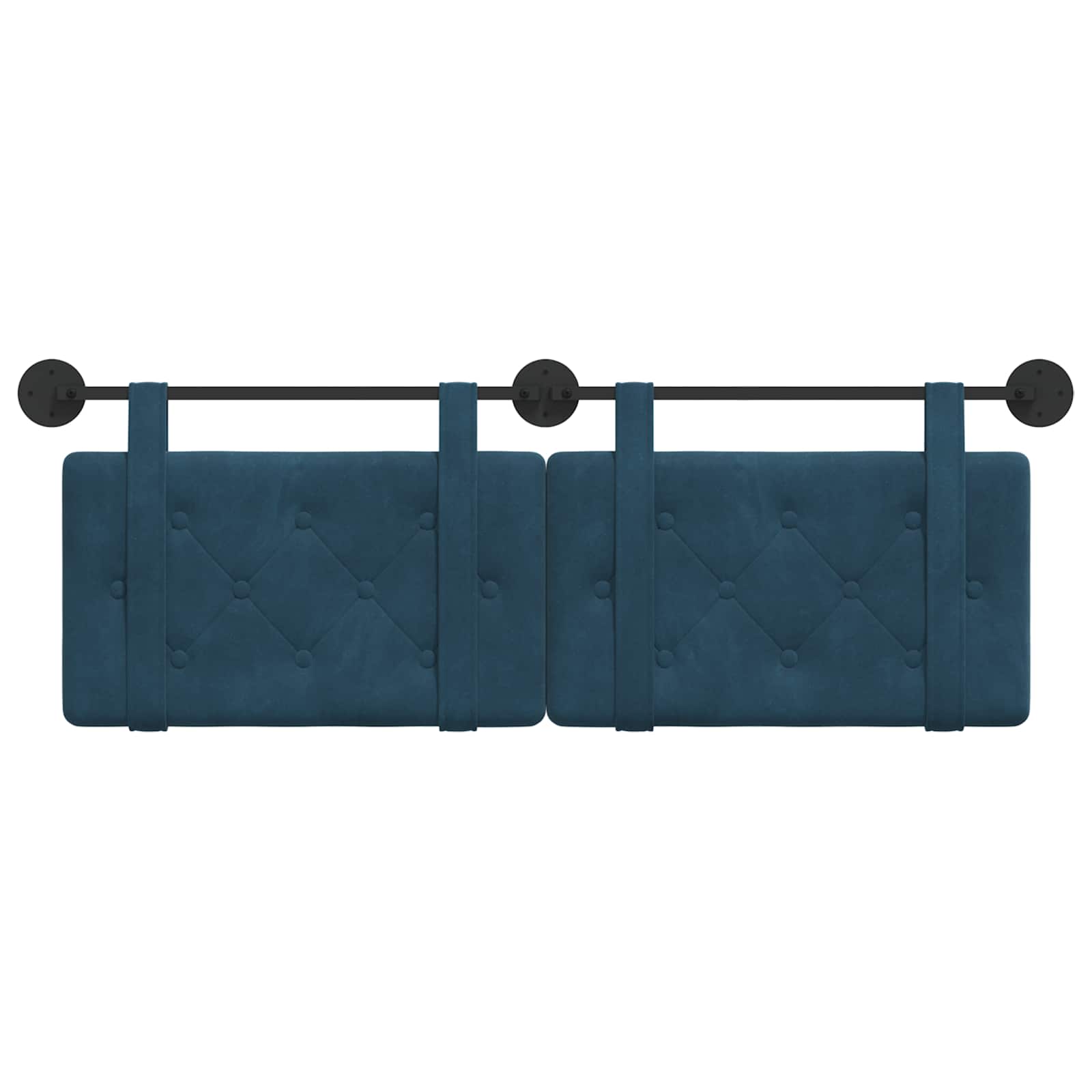 Hängendes Kopfteil Blau Samt