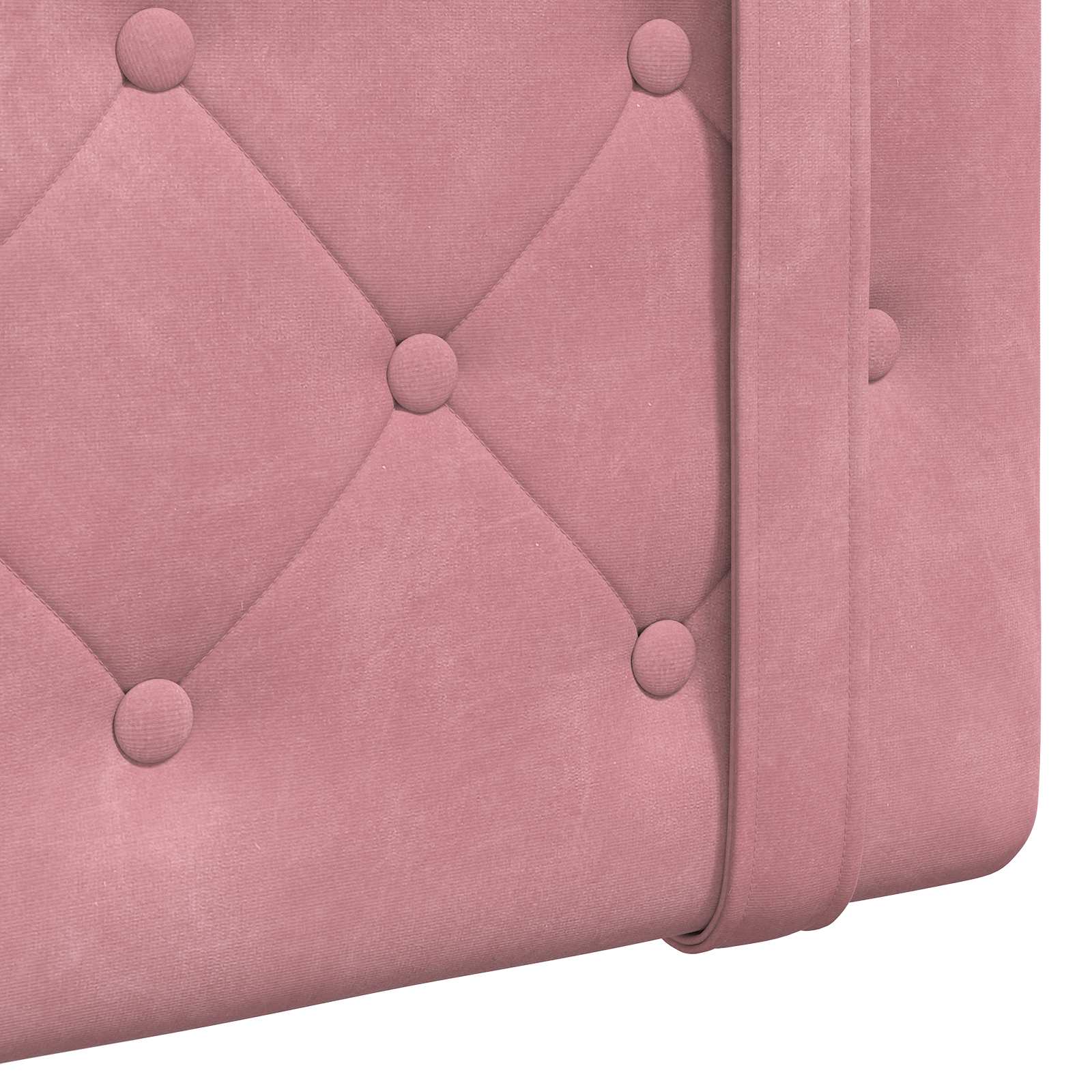 Hängendes Kopfteil Rosa Samt