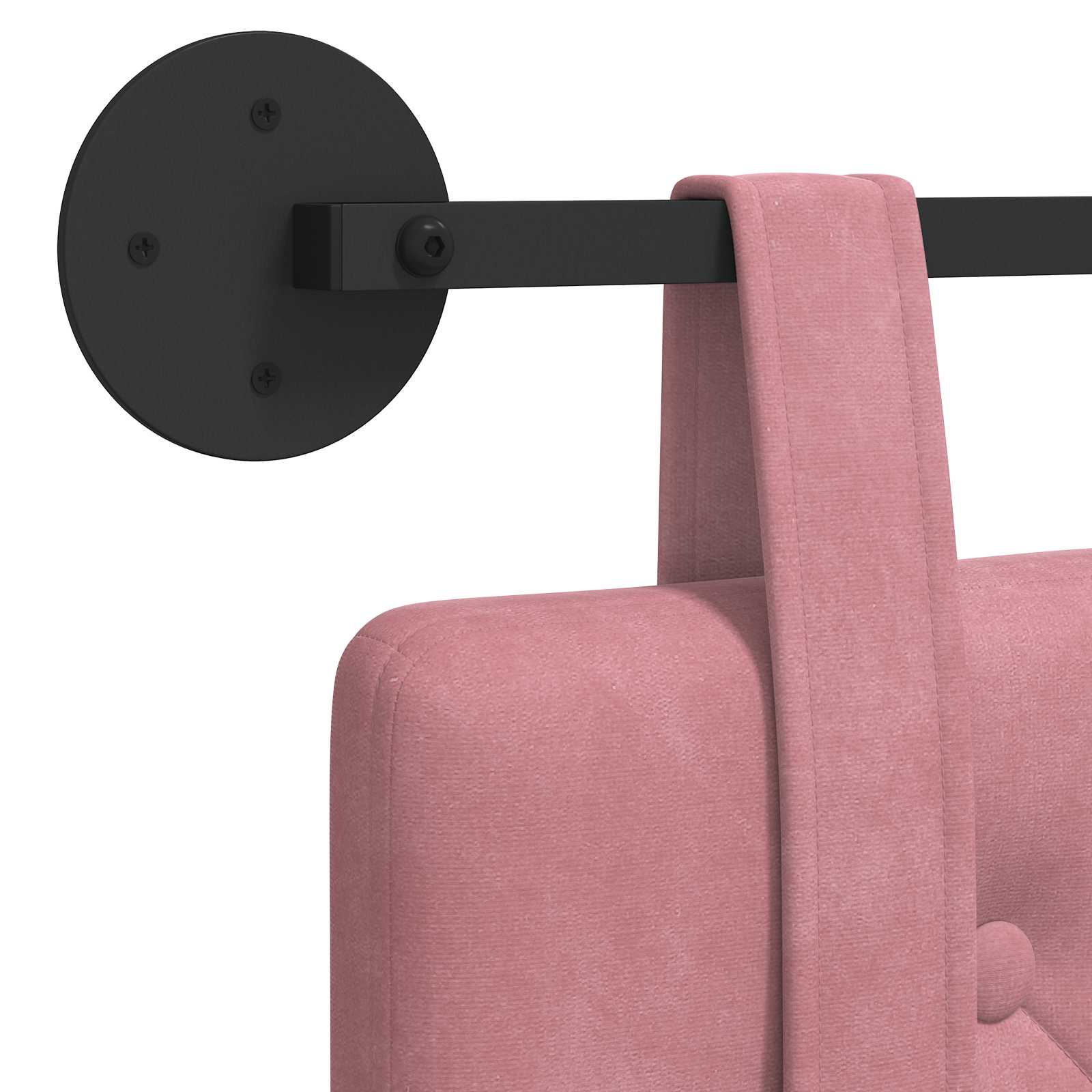Hängendes Kopfteil Rosa Samt