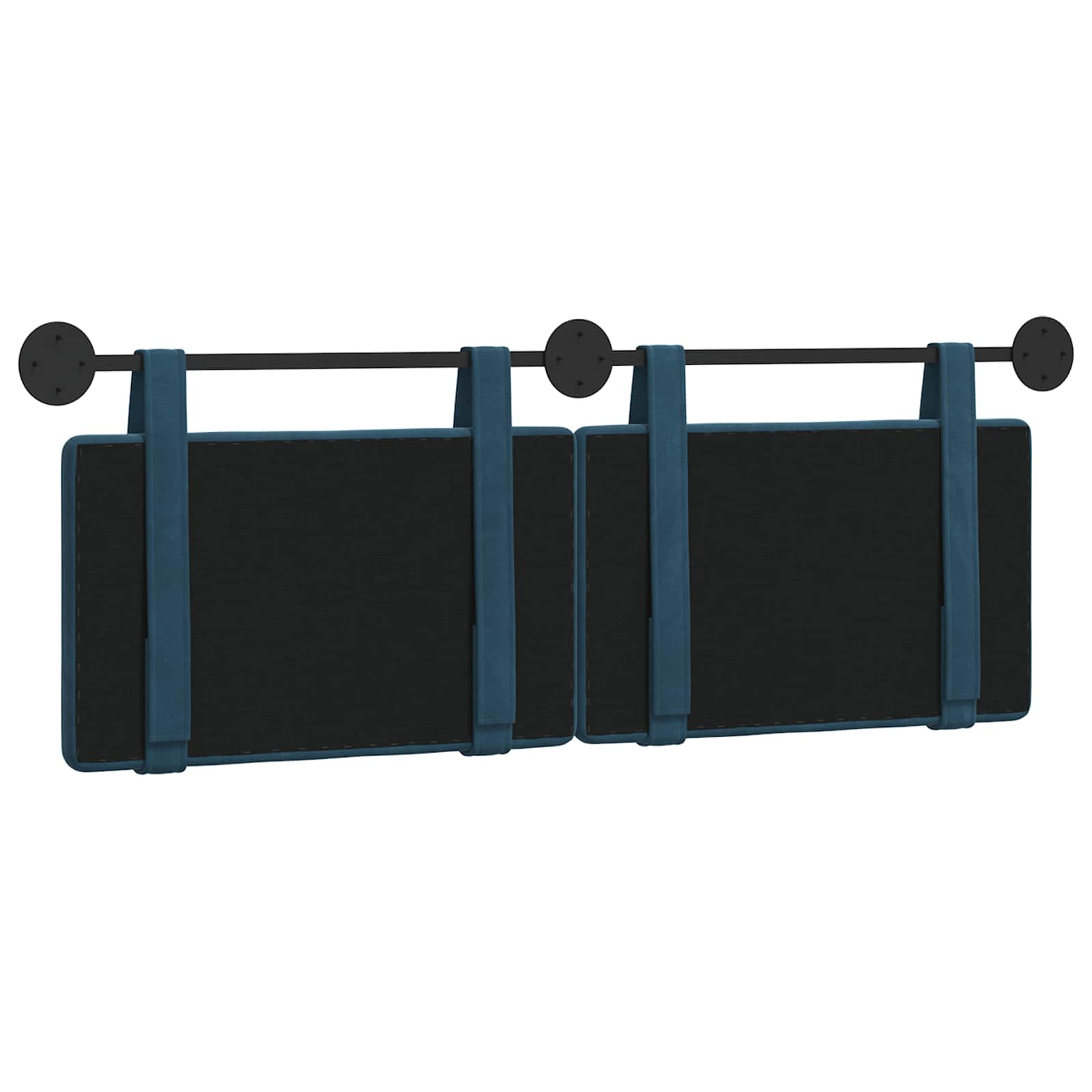Hängendes Kopfteil Blau Samt