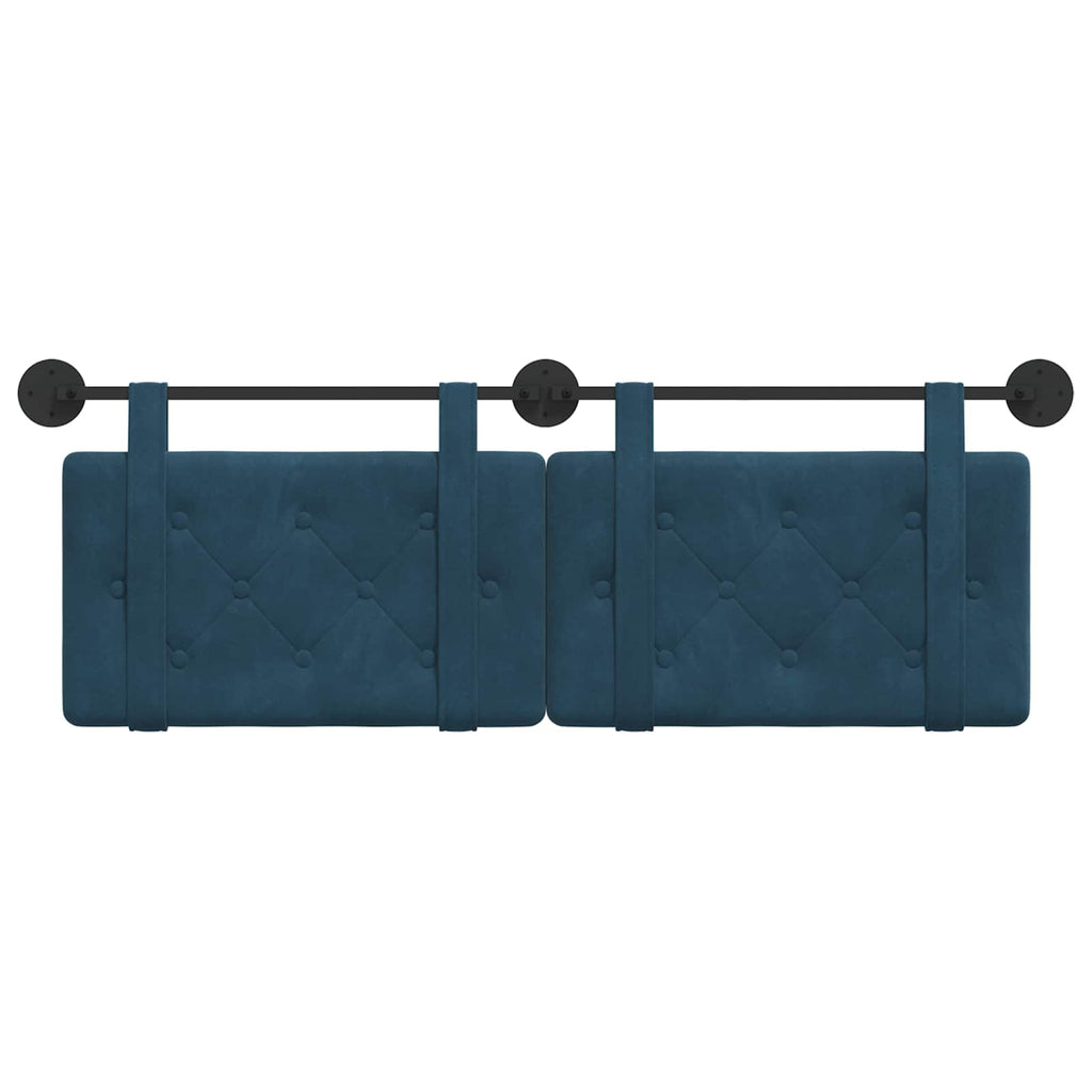 Hängendes Kopfteil Blau Samt
