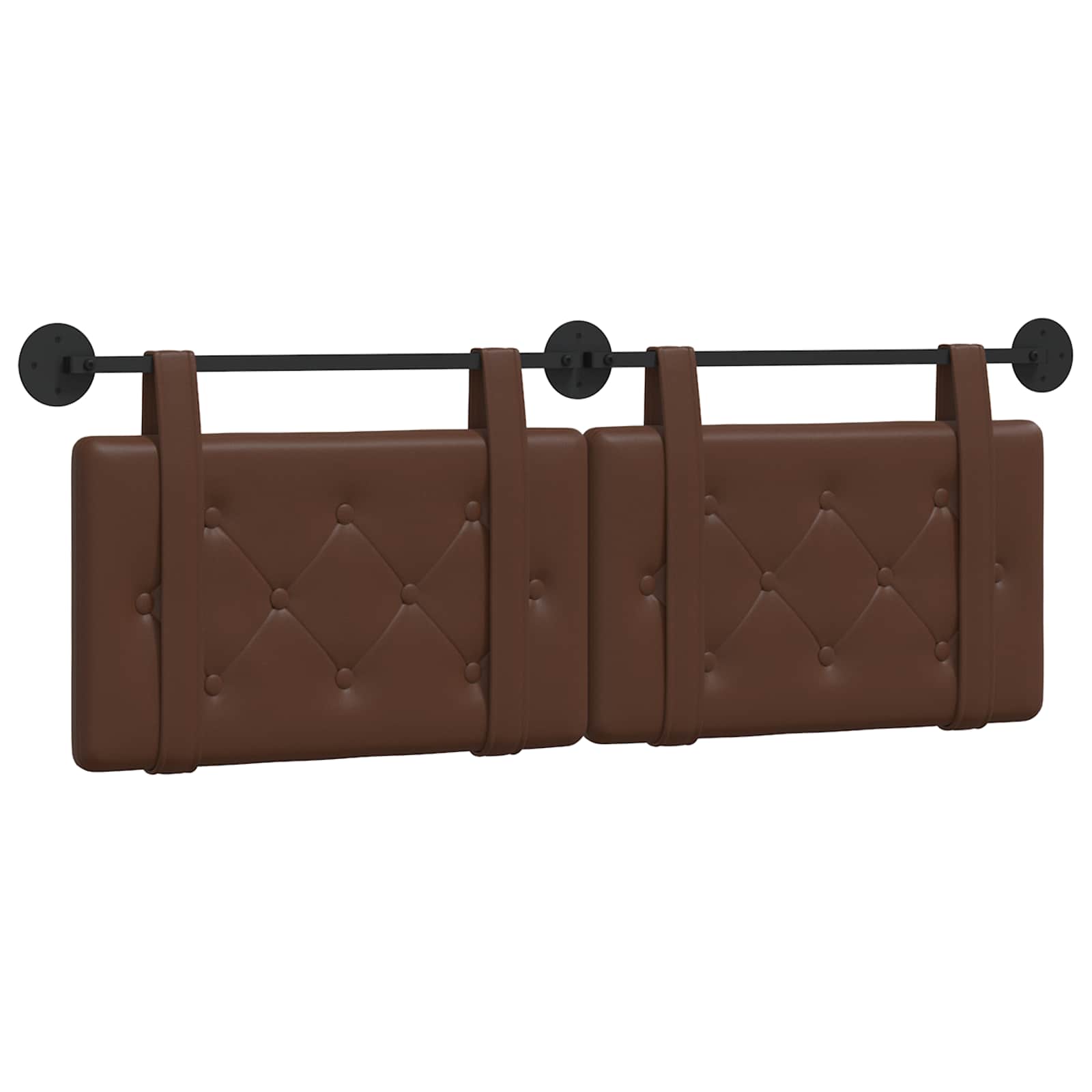 Hängendes Kopfteil Braun Kunstleder