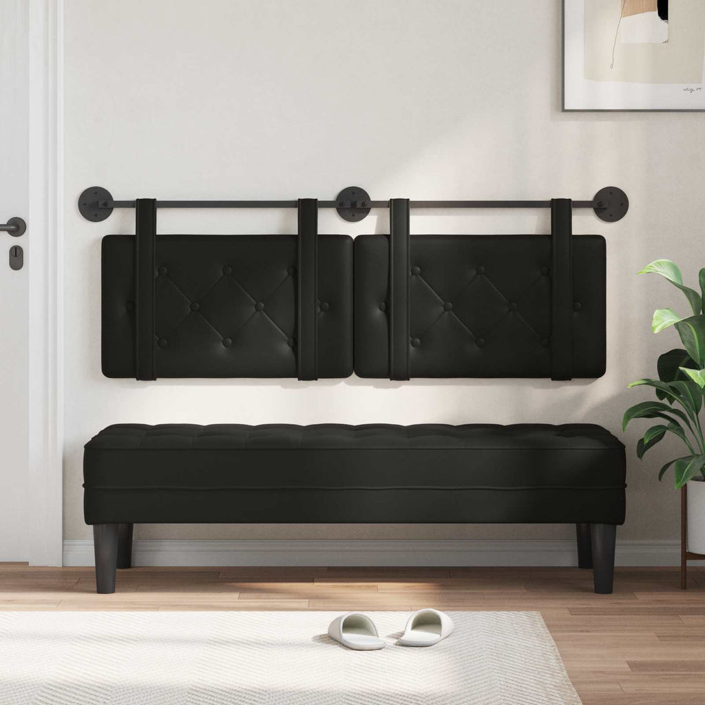 Hängendes Kopfteil Schwarz Kunstleder