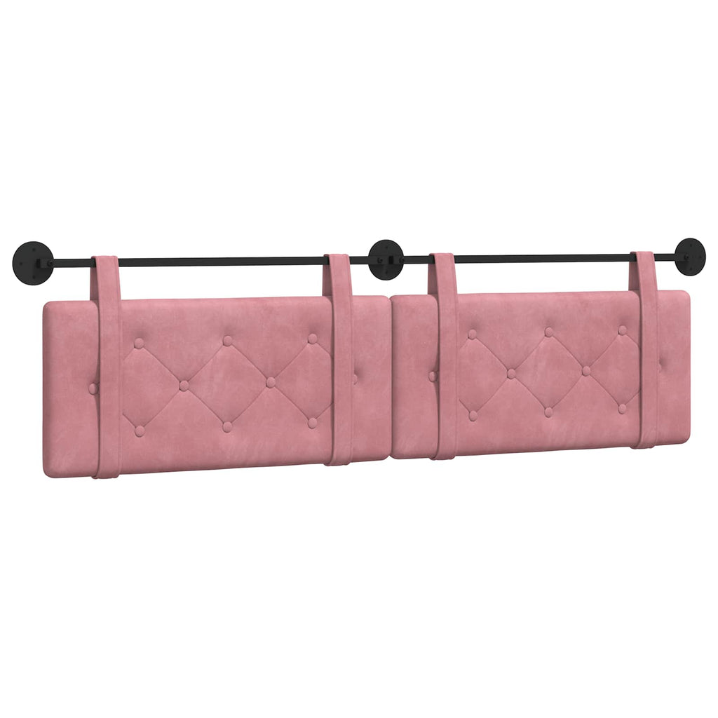 Hängendes Kopfteil Rosa Samt