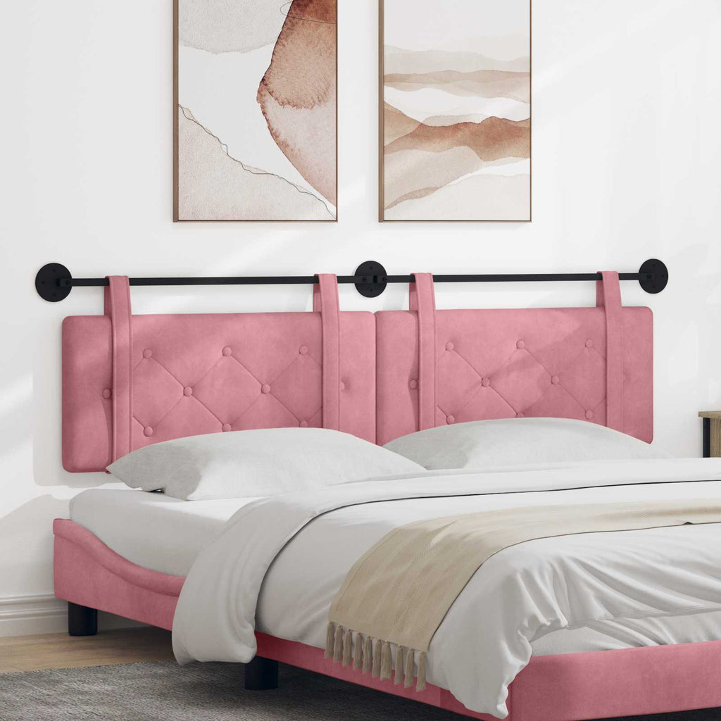 Hängendes Kopfteil Rosa Samt
