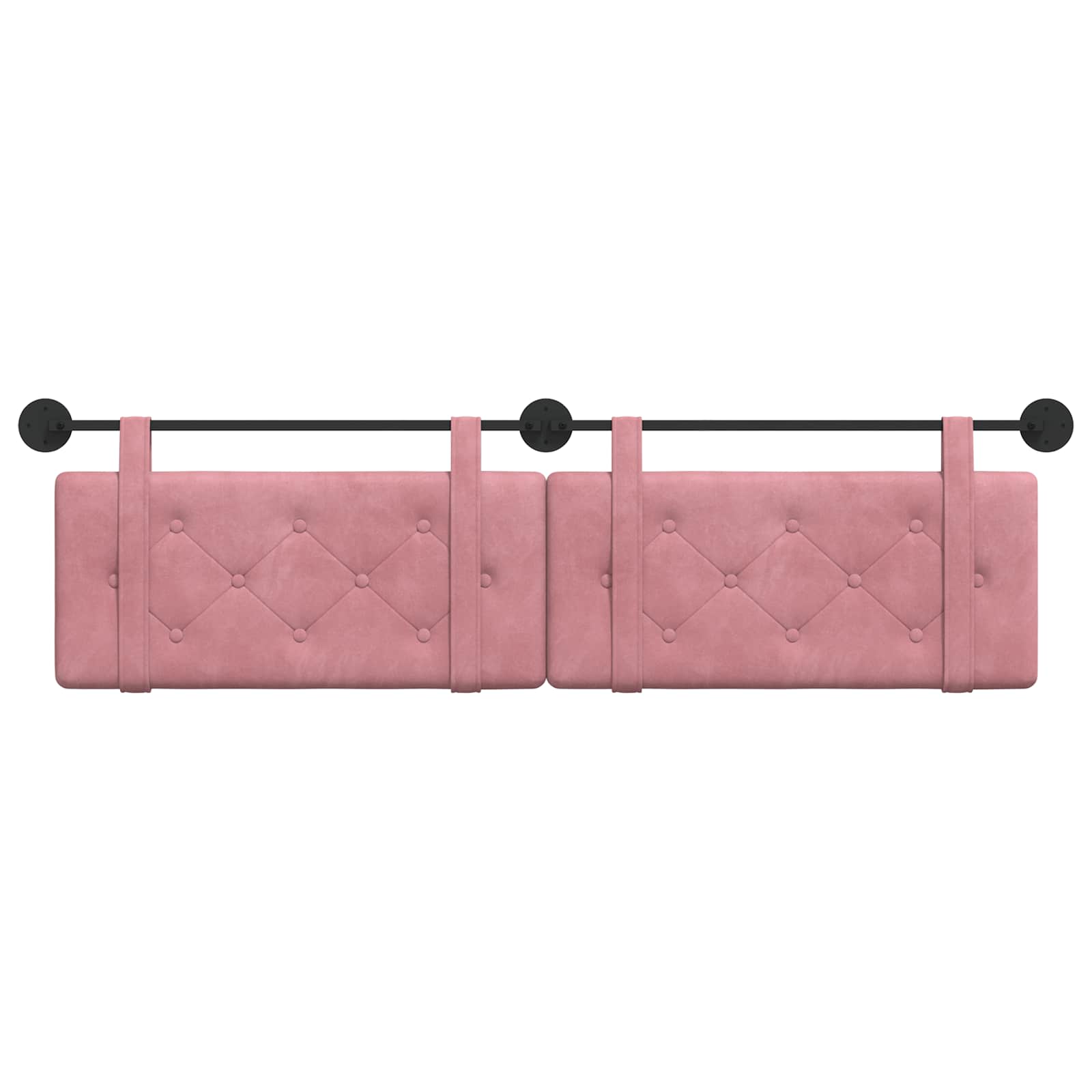 Hängendes Kopfteil Rosa Samt